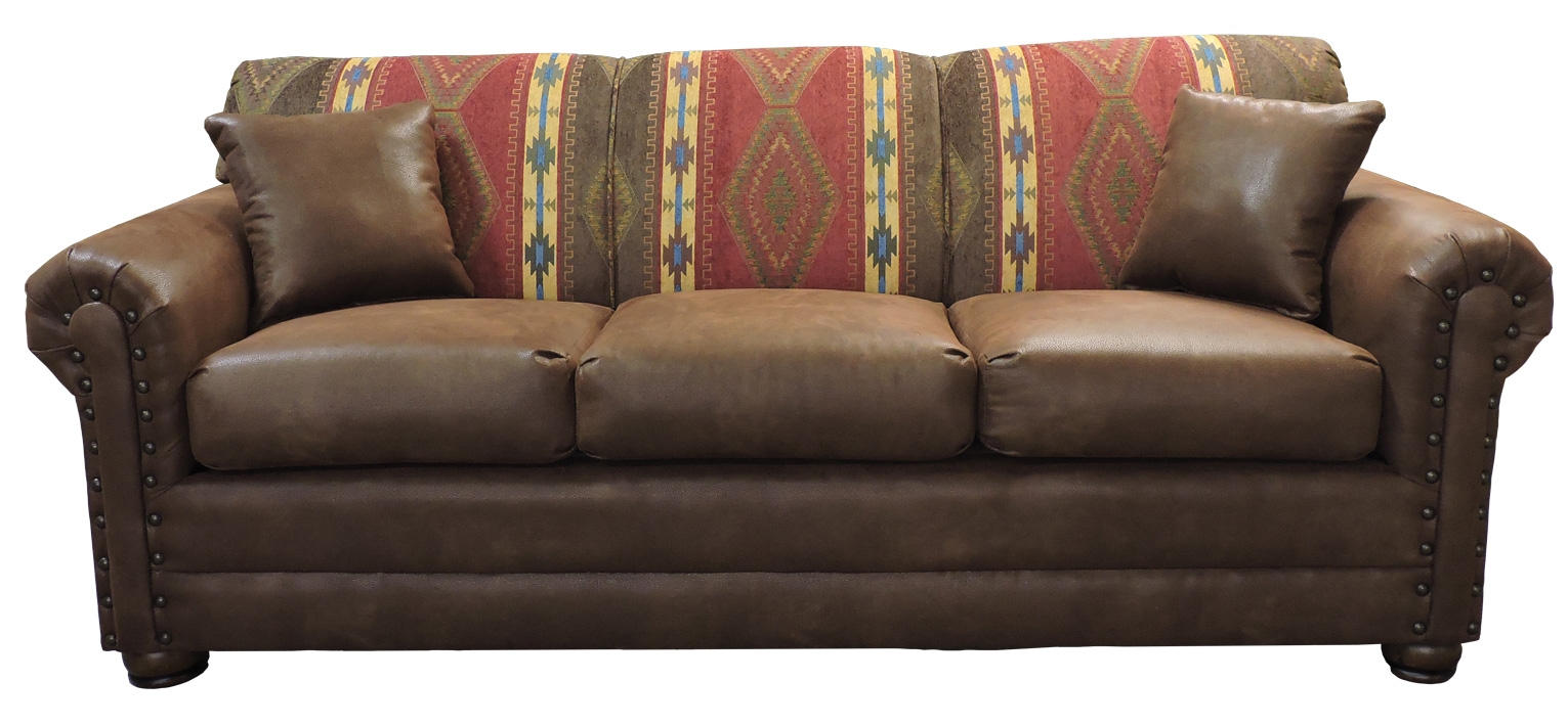 Three Cushioned Rolled Arm Tight Backed Sofa