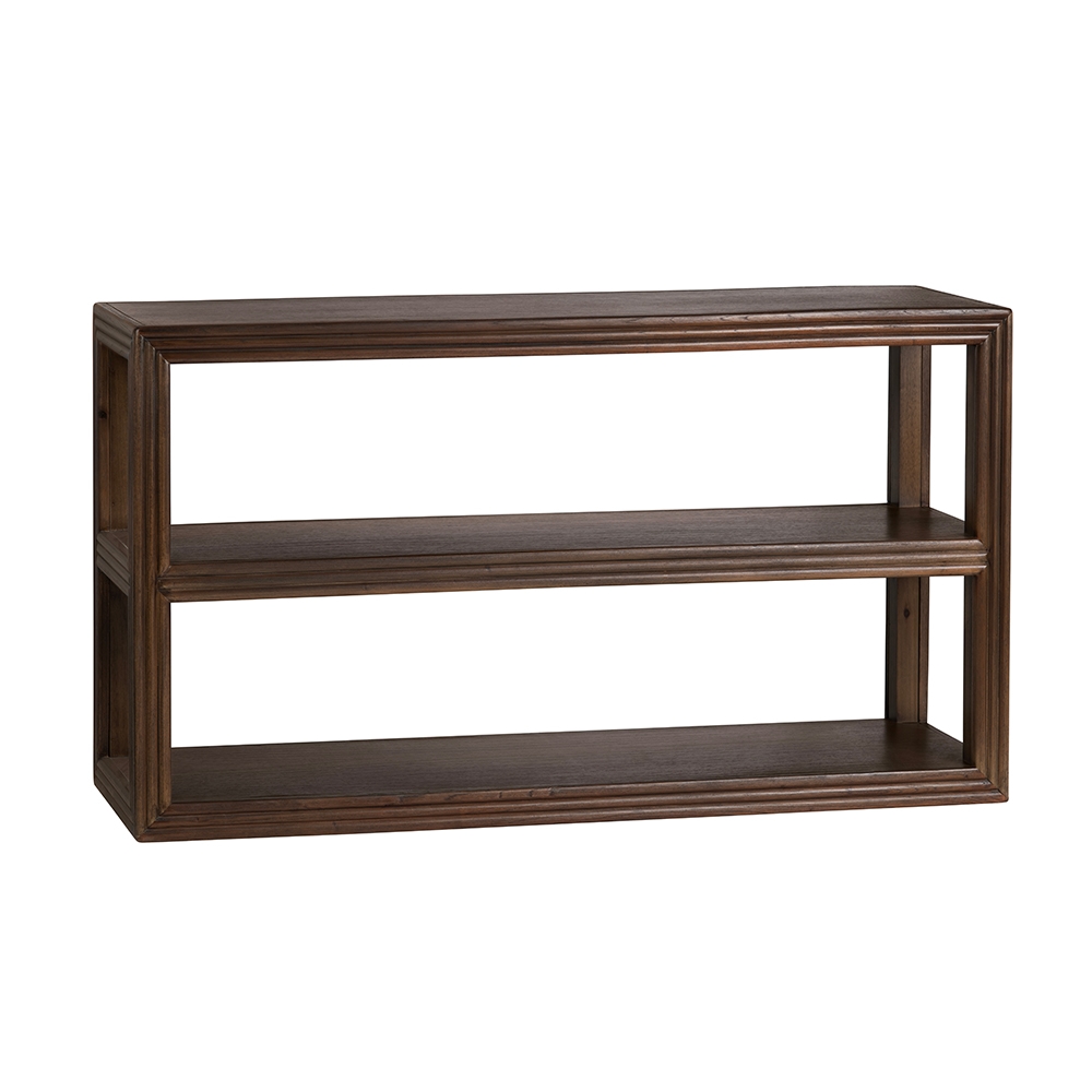 Rect. Solid Wood Console Table w/Shelving
