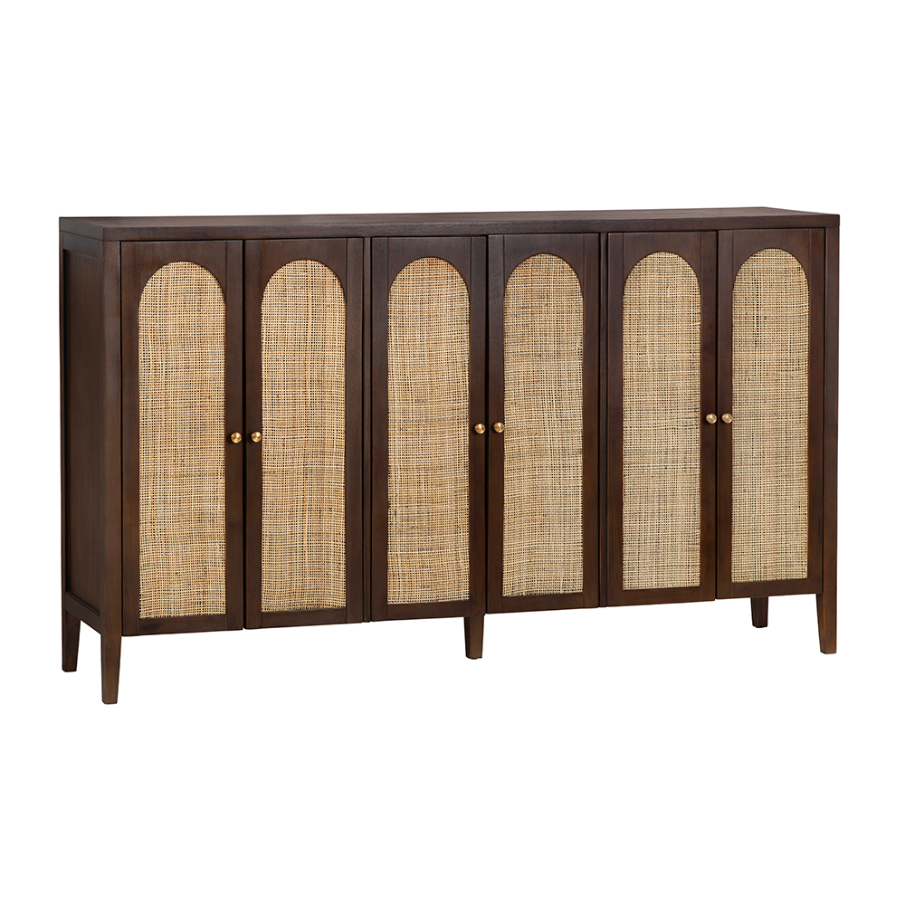 6-Door Sideboard w/Arched Cane Fronts