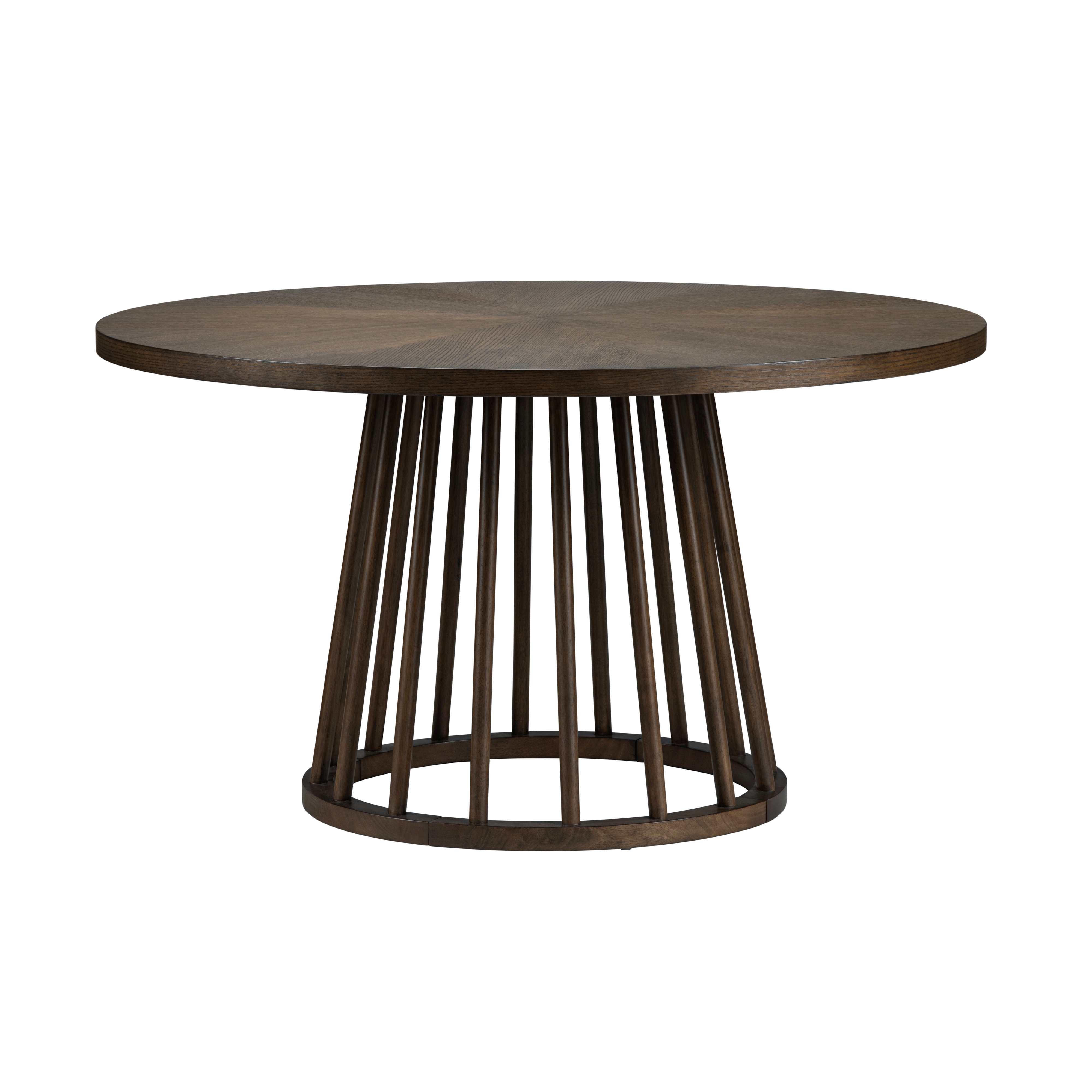 54" Round Pedestal Solid Wood Dining Table