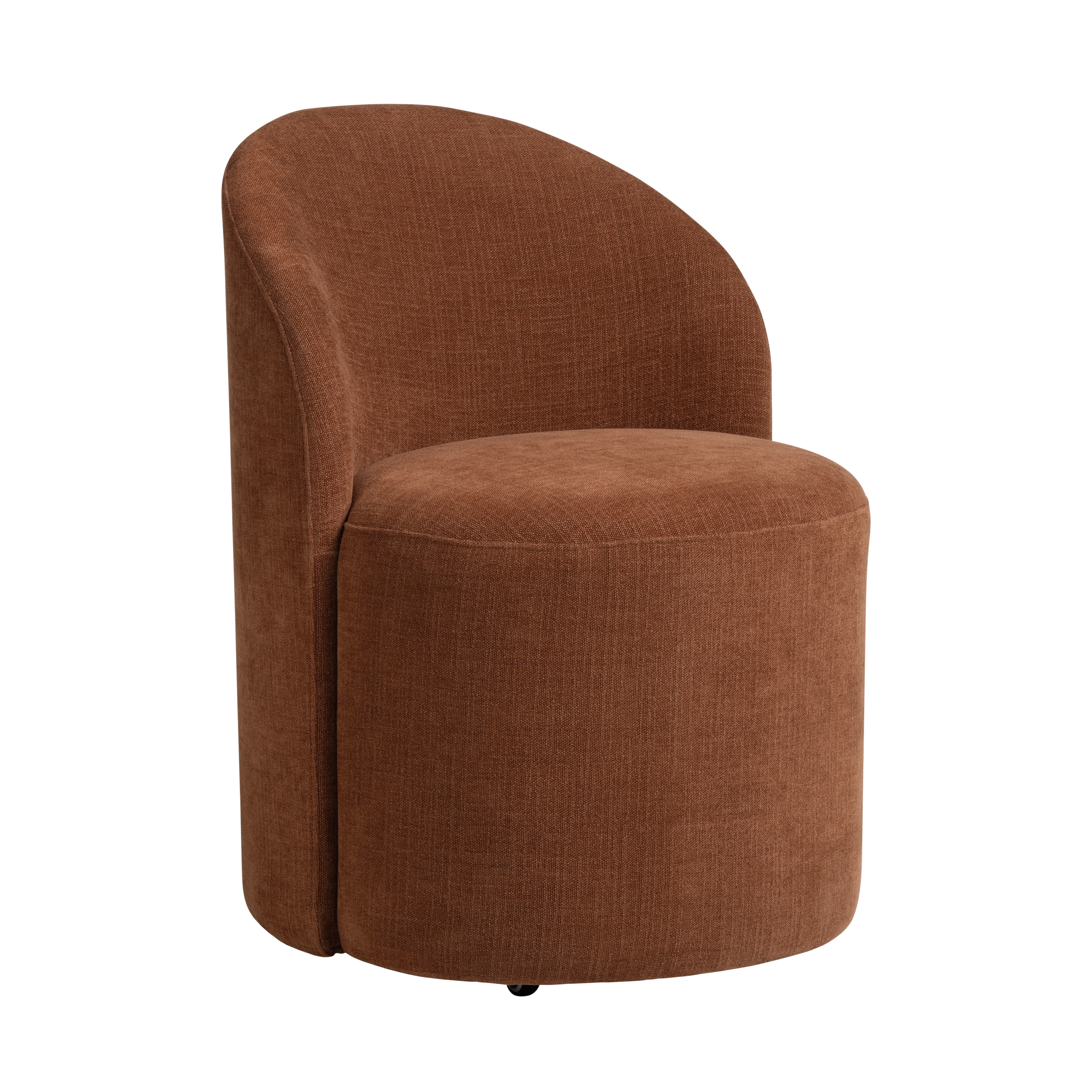 Upholstered Swivel Dining Chair w/Casters