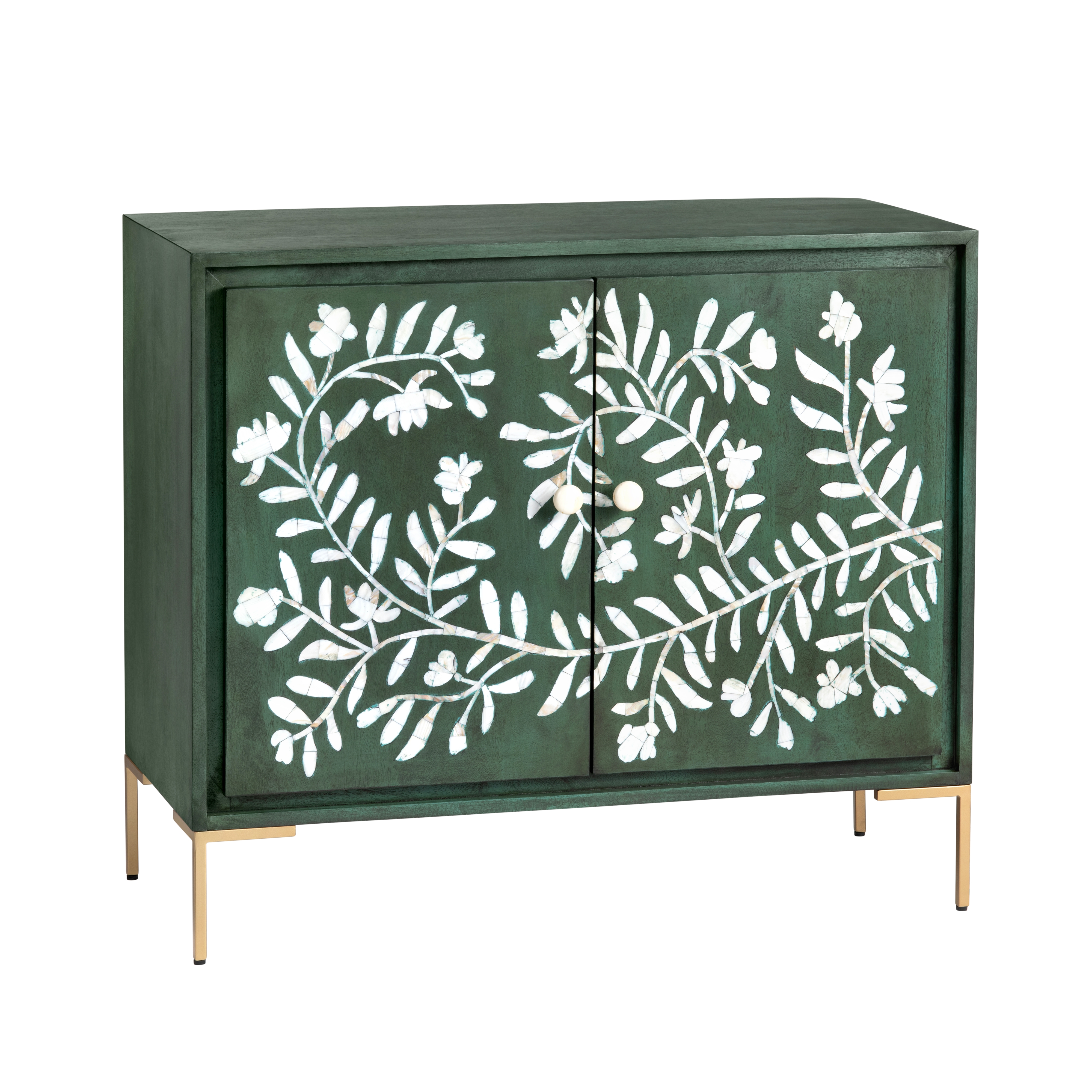2-Door Accent Cabinet w/Pearl Inlay