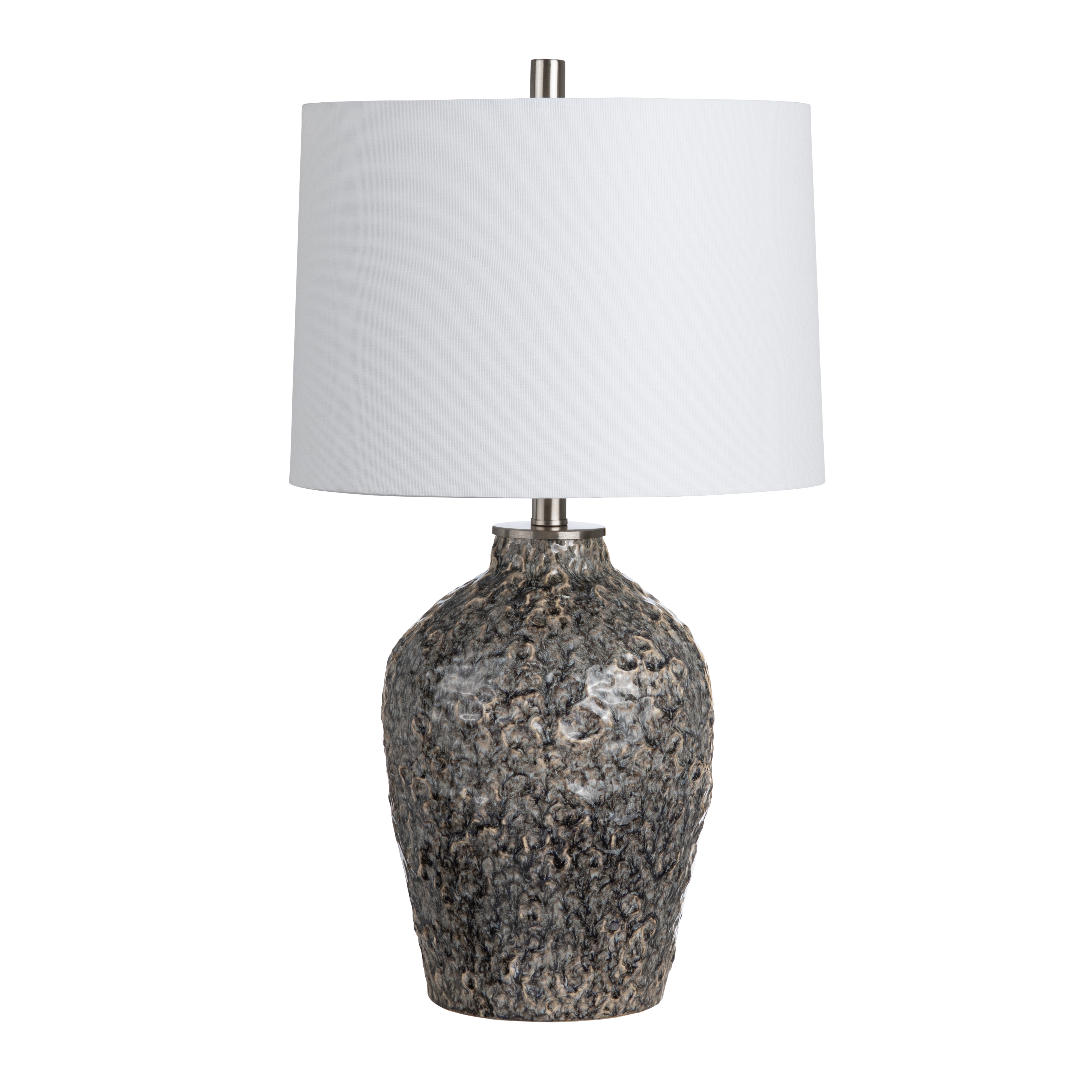 27.5" Blue Gray Textured Ceramic Table Lamp