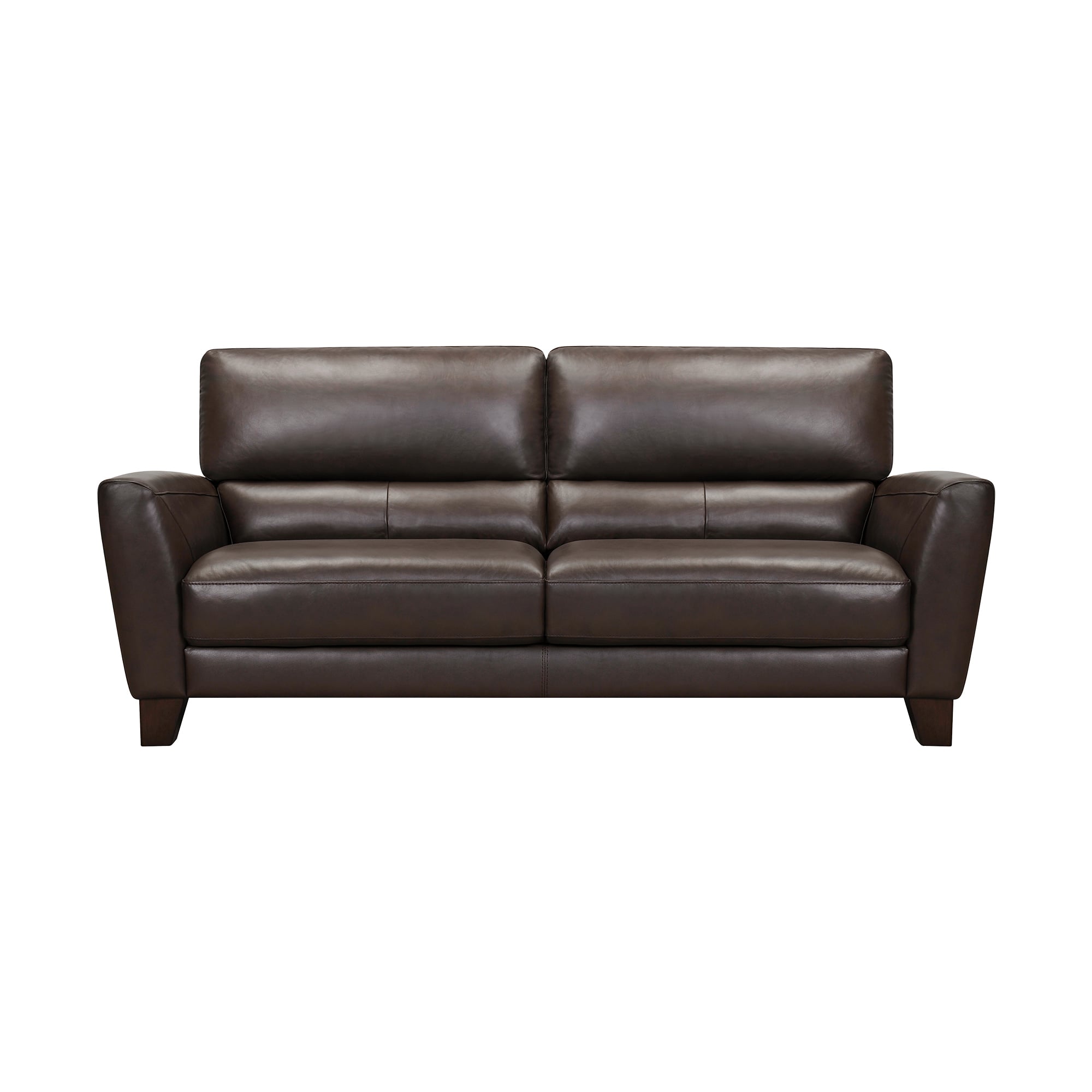 Kester Contemporary Genuine Leather Sofa with FoamPadded Cushions Sadler's Home Furnishings