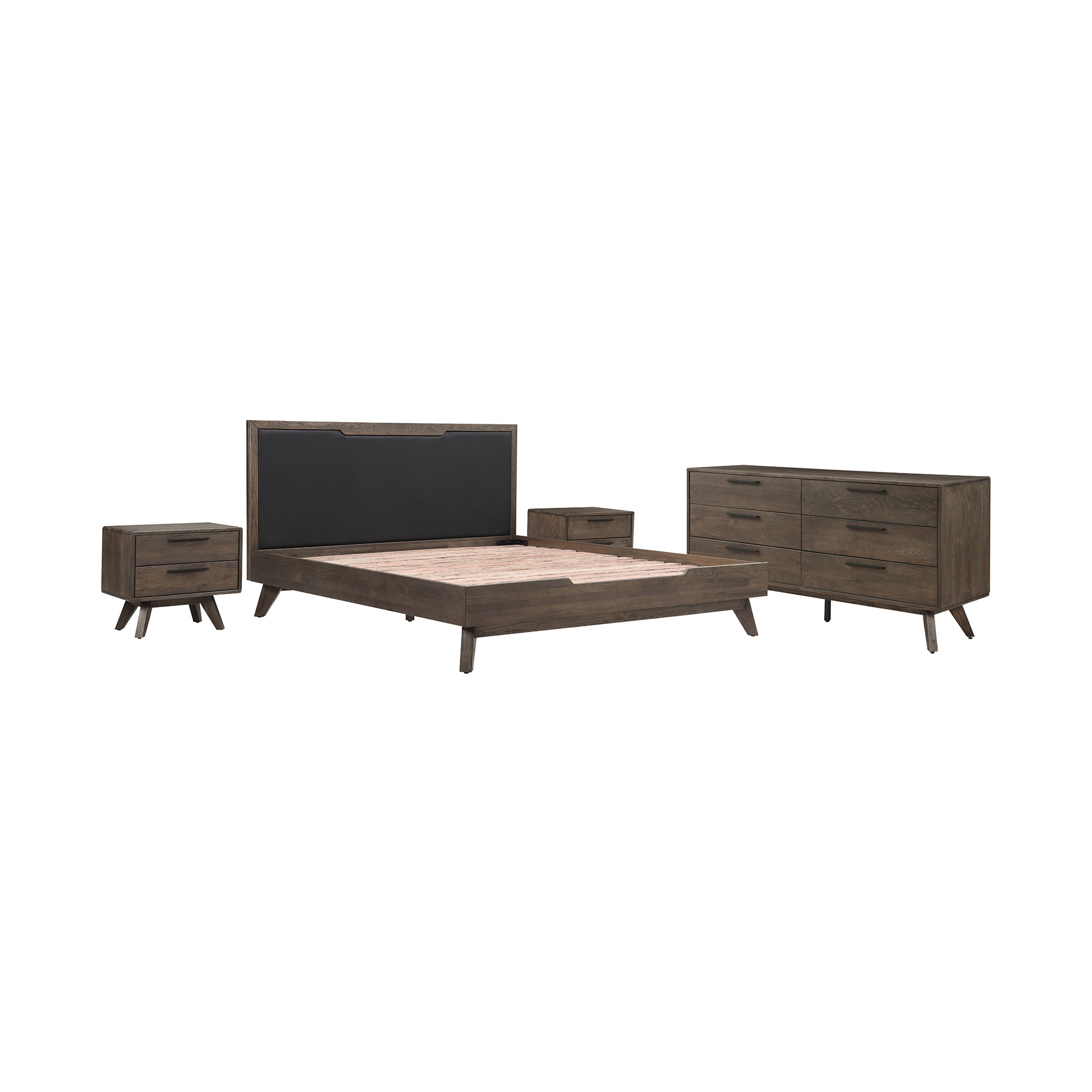Astoria 4Piece Mid Century Modern King Bedroom Set Sadler's Home
