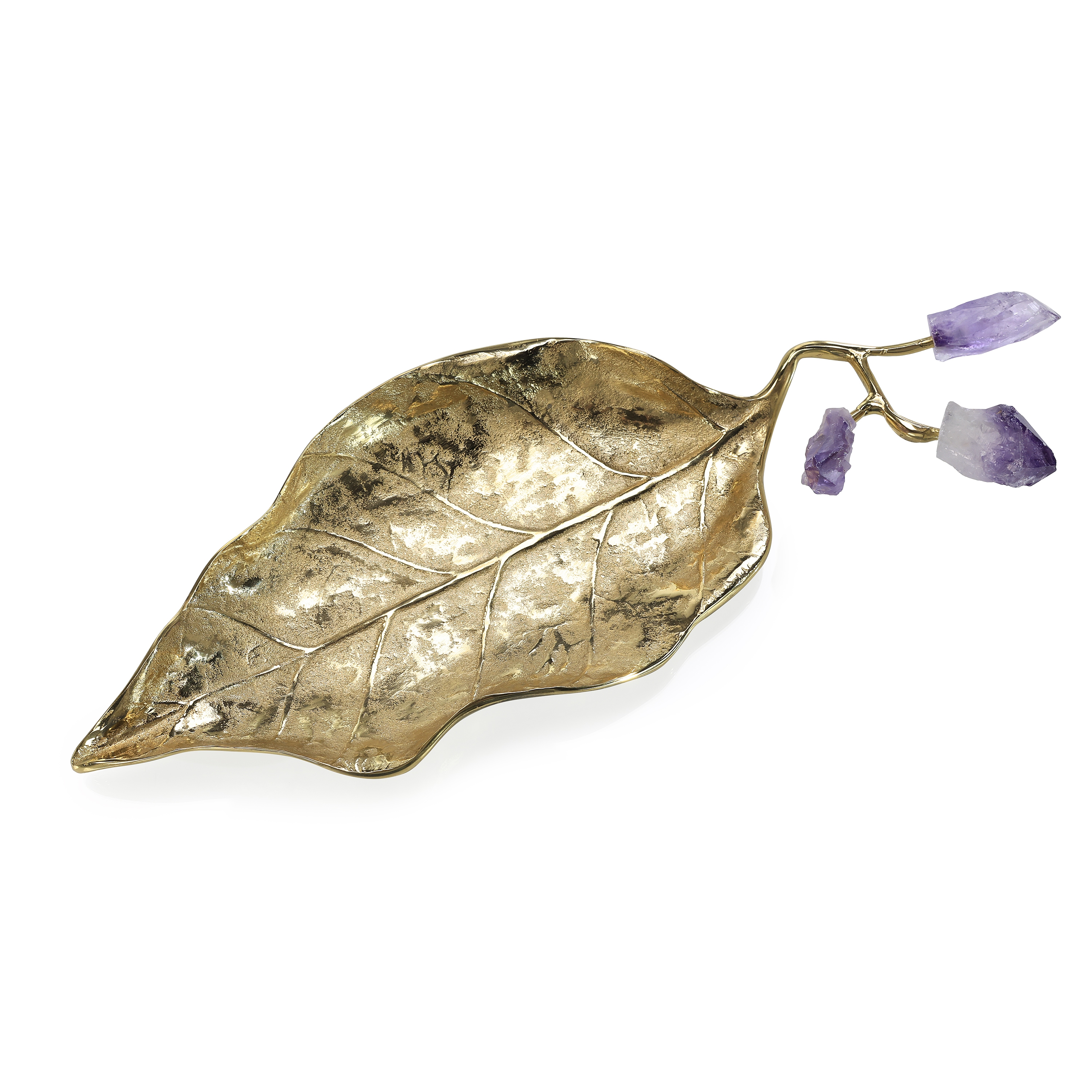Budding Amethyst Leaf Tray I