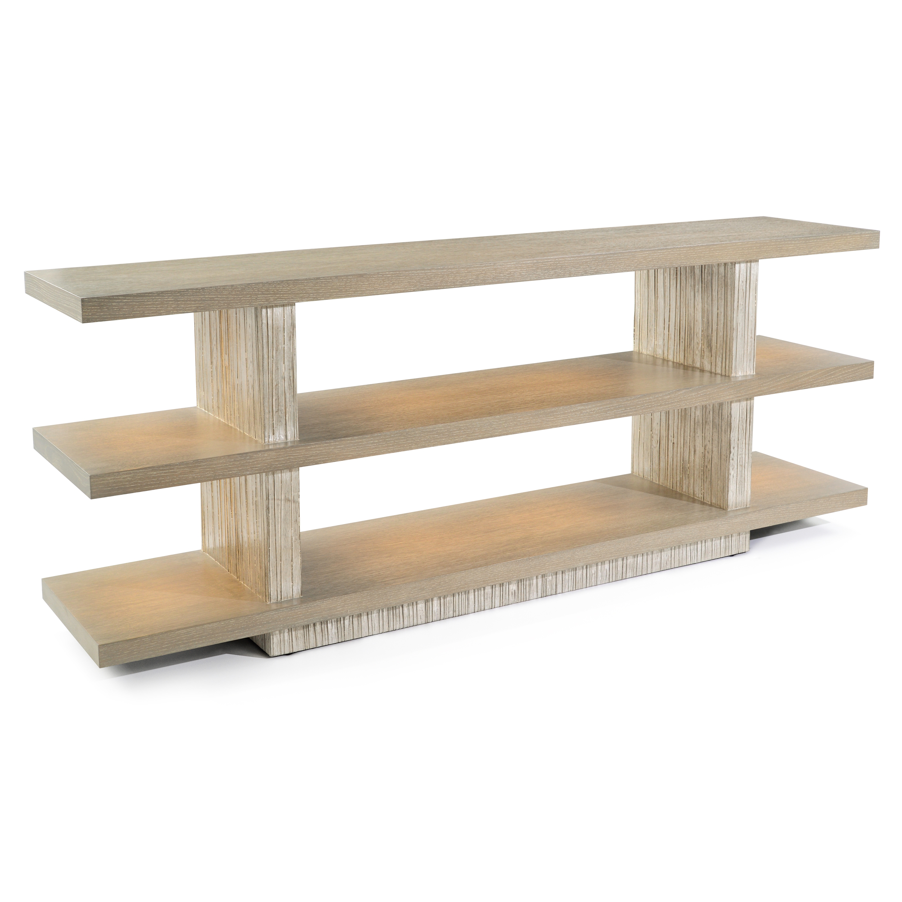 Modern Rustic Open-Shelf Console Table