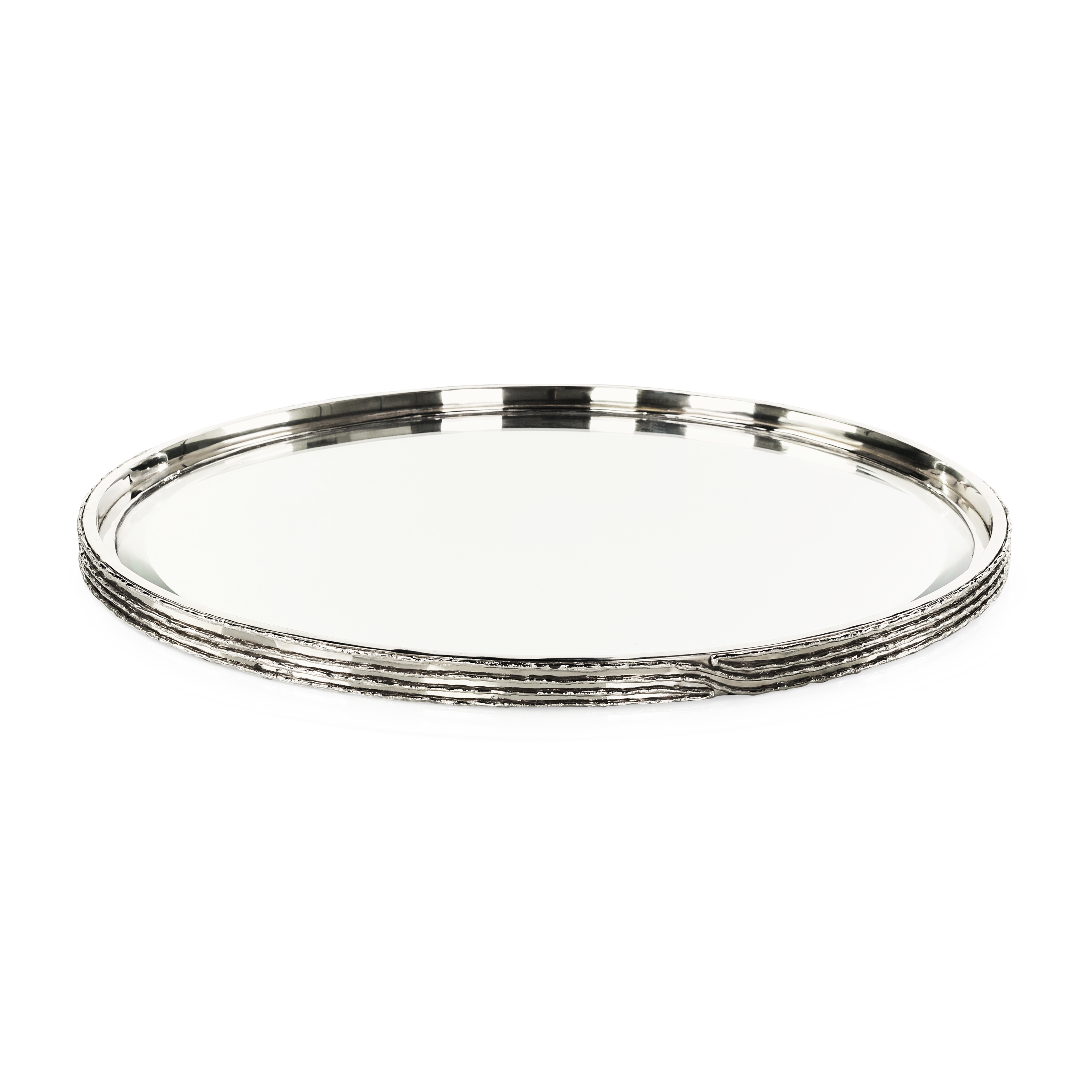 Ringed Tray, Large Nickel