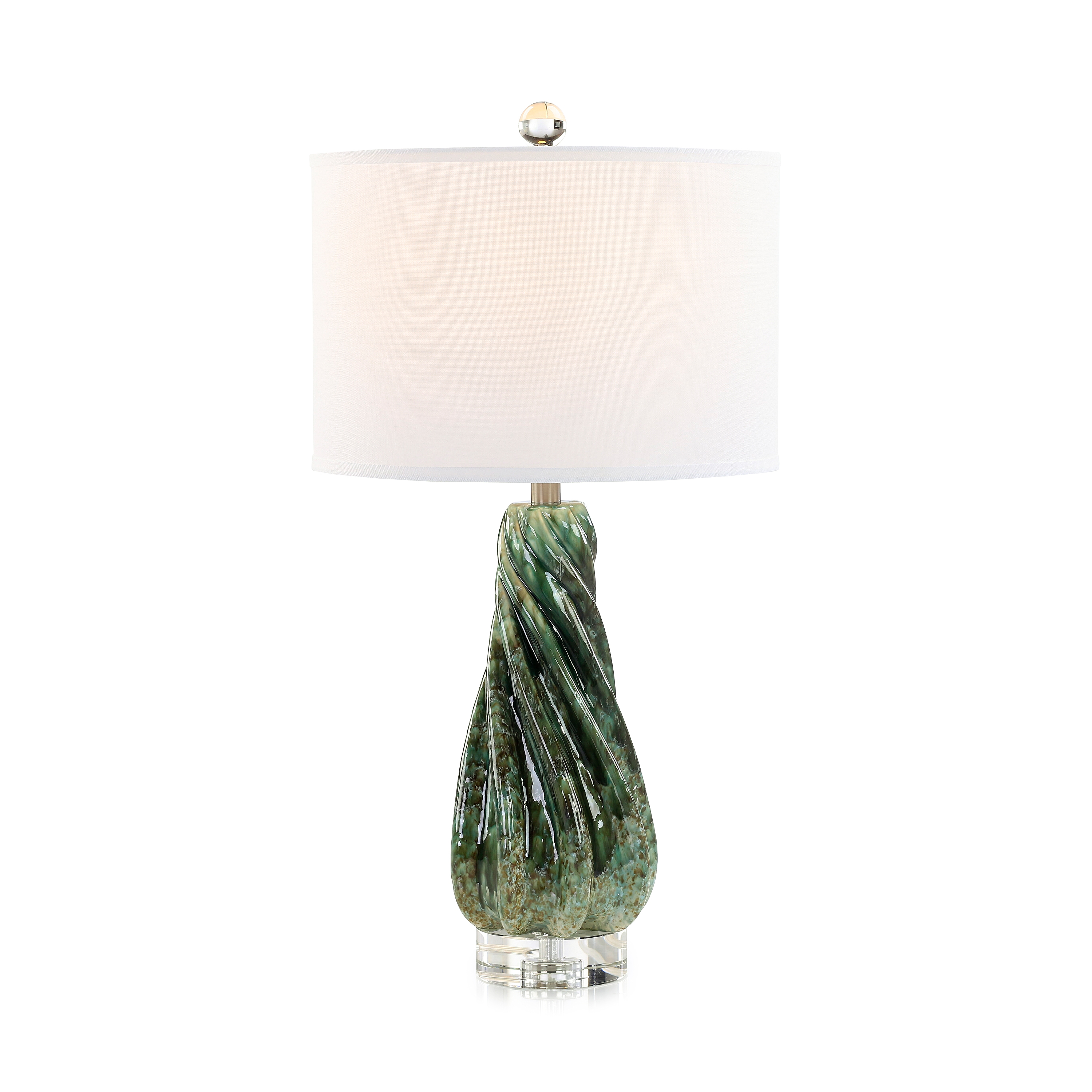 Emerald Spiral Table Lamp