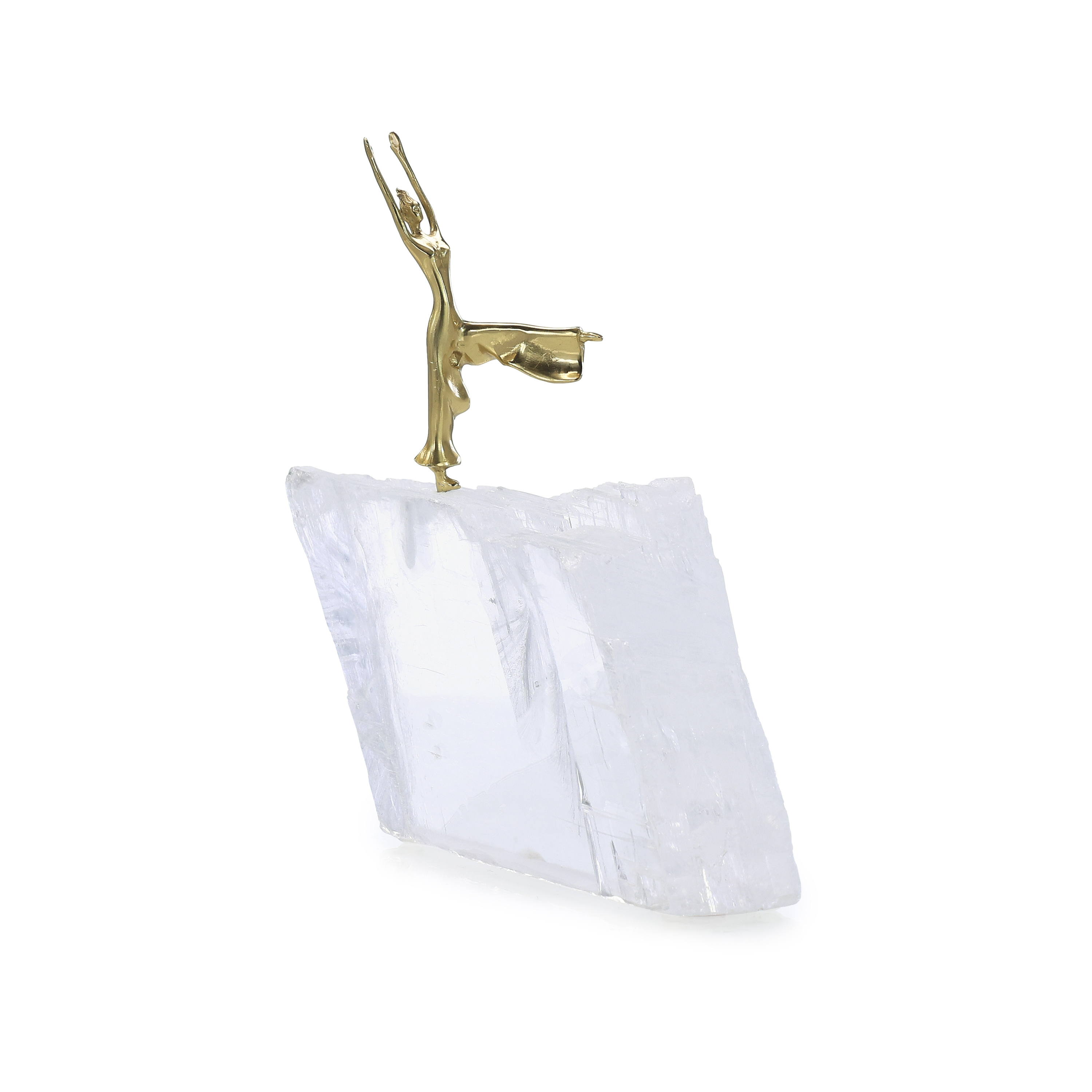 Ethereal Dancer Sculpture on Selenite II