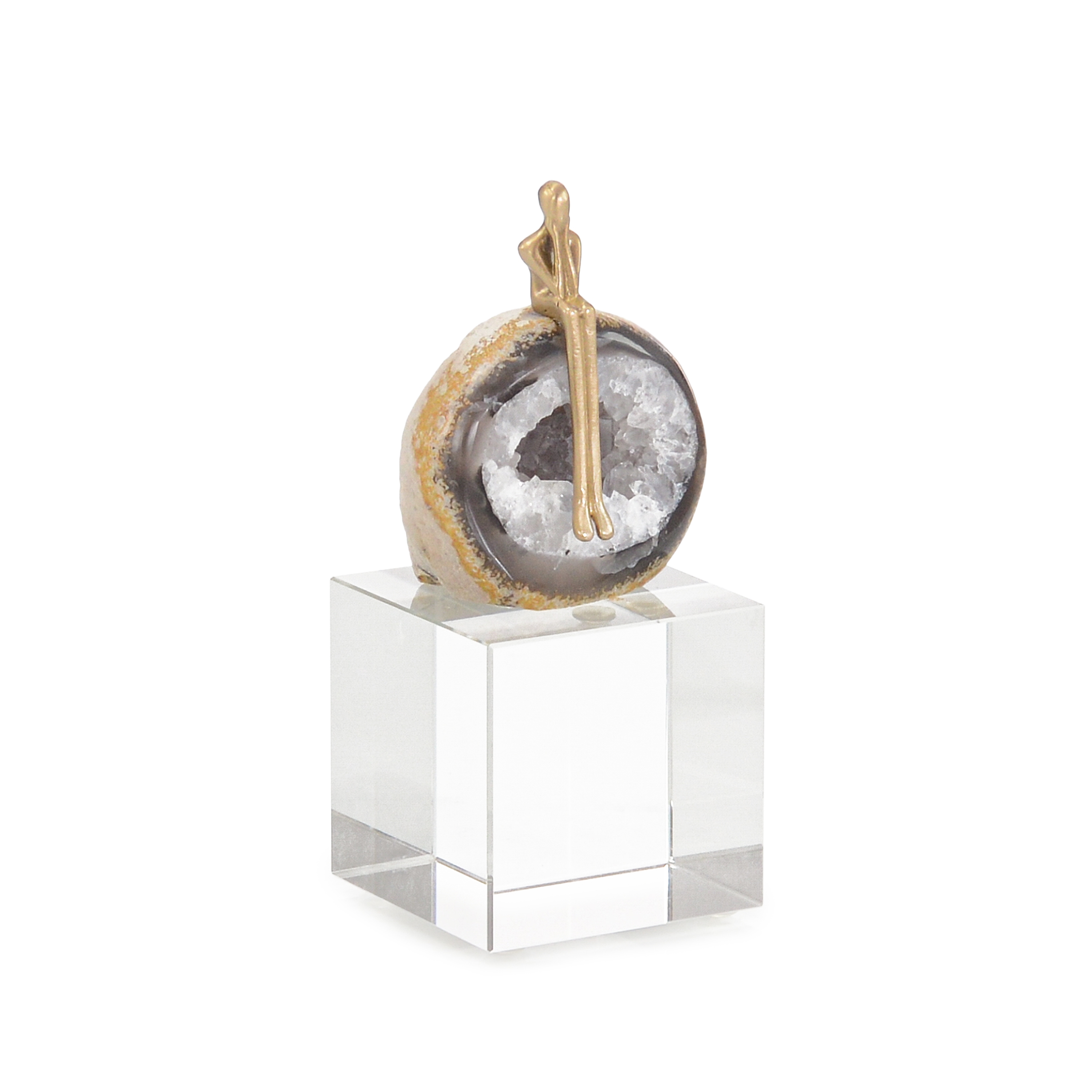 Agate Philosopher Sculpture Crystal Base (S)