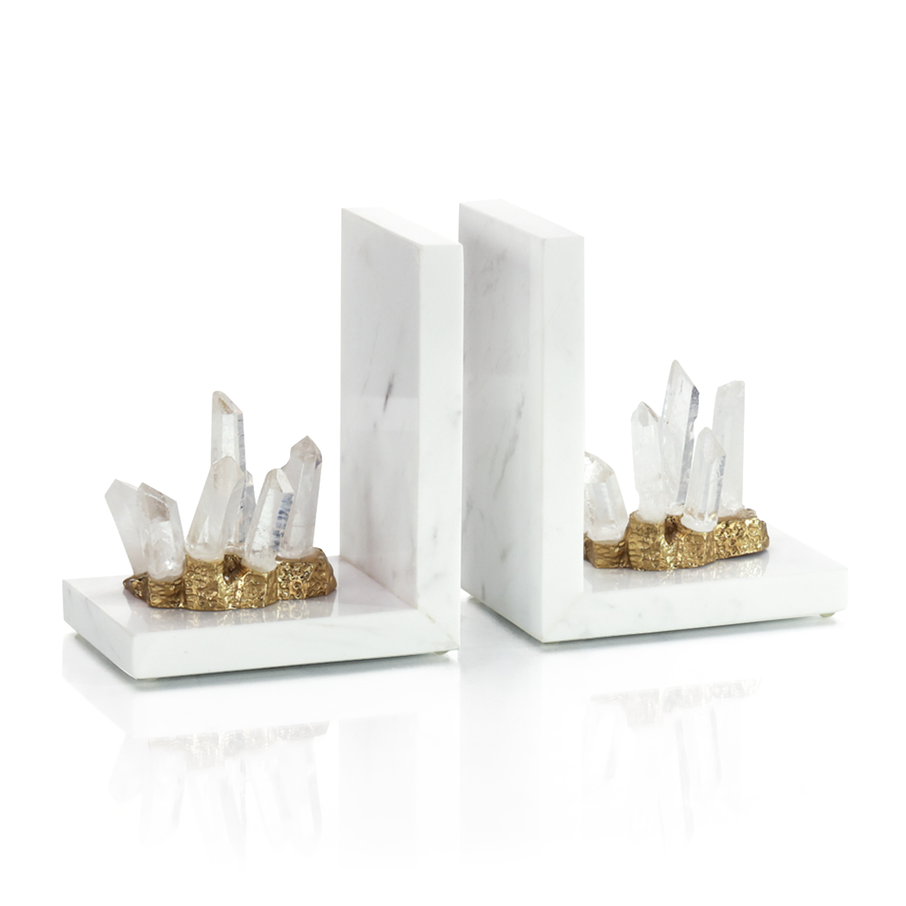 Crystalline Bookends, Set of 2