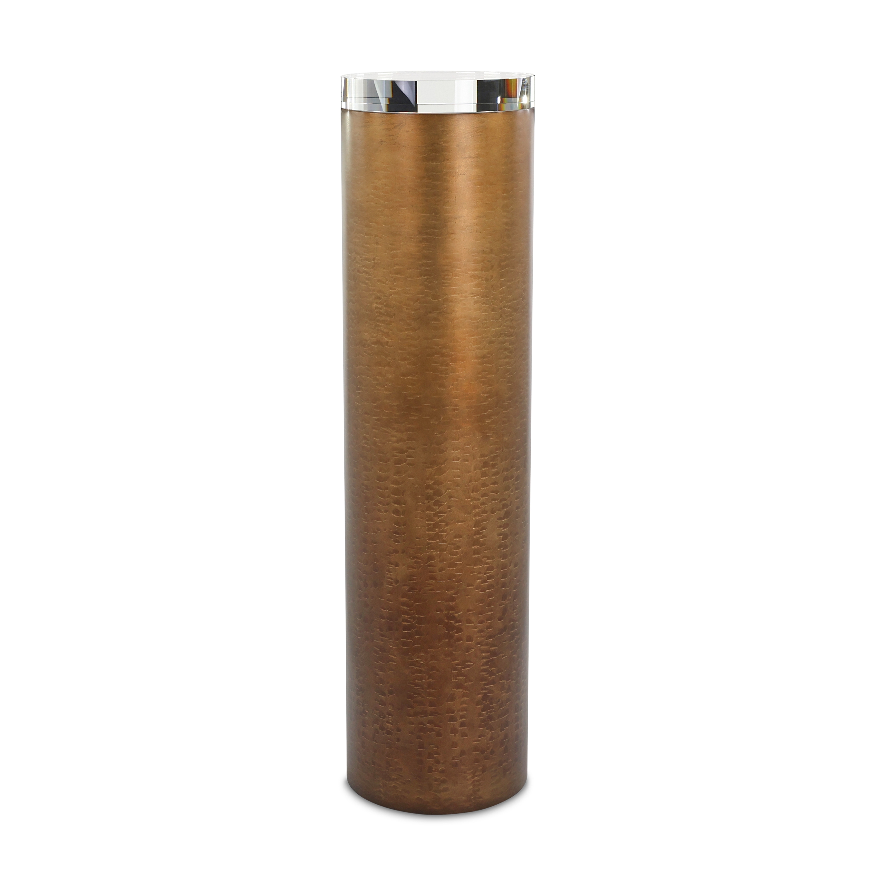 Large Gold Pedestal with Clear Crystal Top