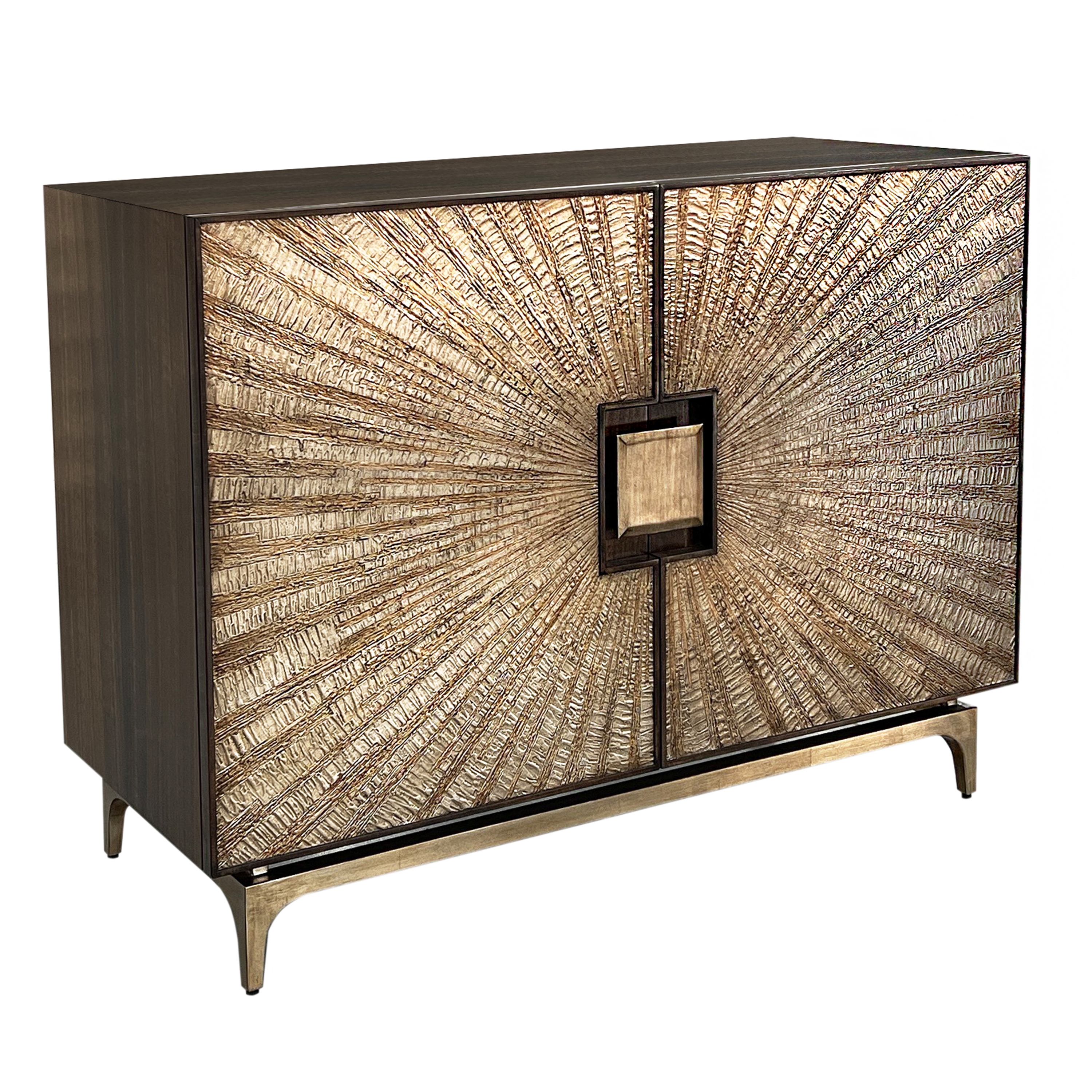 Modern Starburst Two-Door Accent Chest