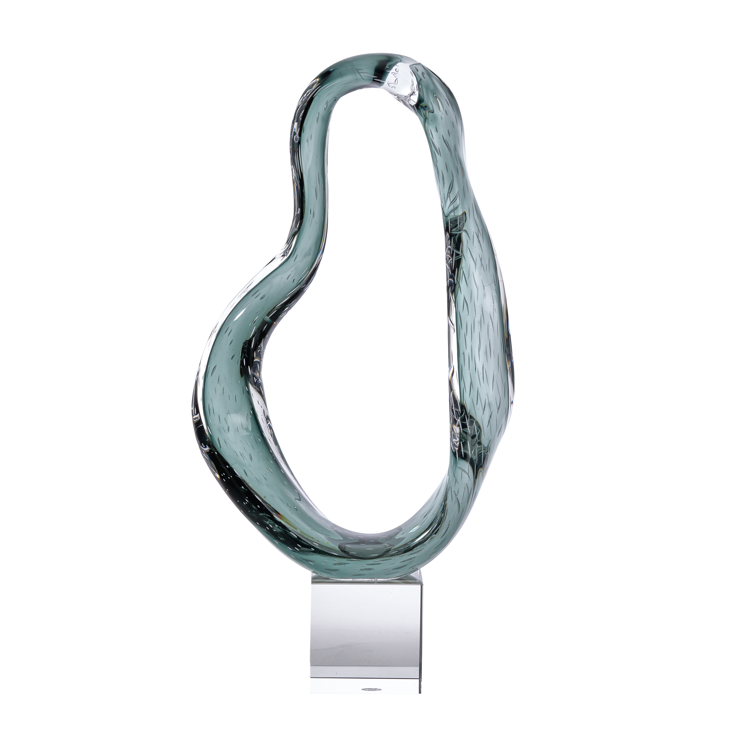 Viridian Flux Sculpture on Crystal II