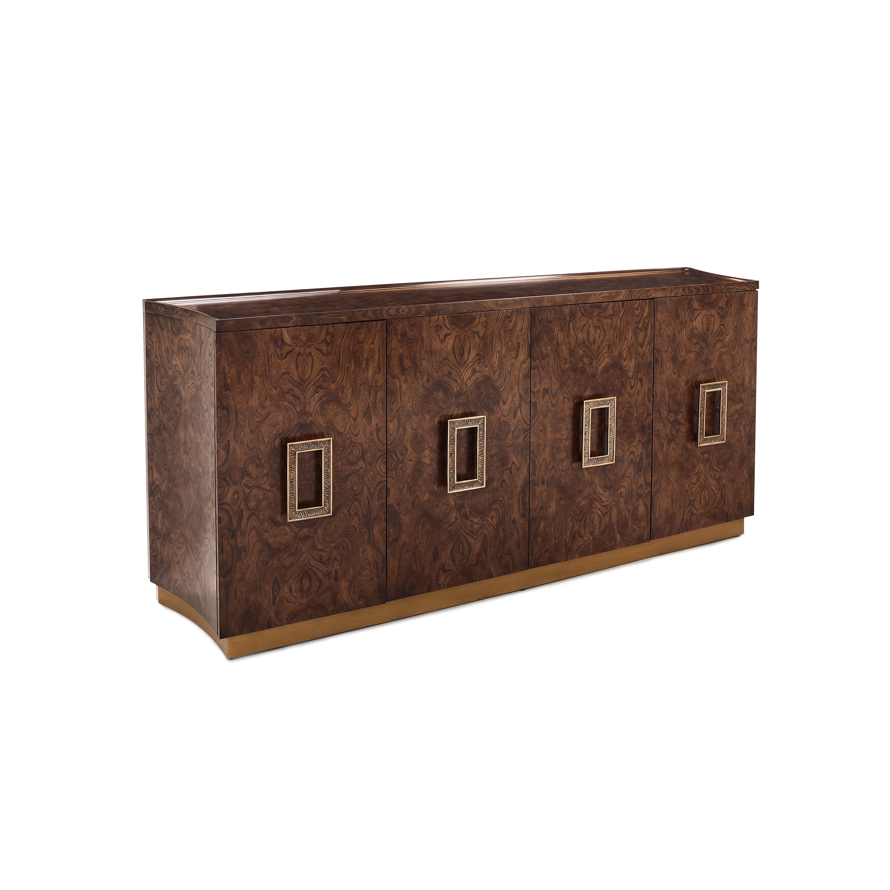 Modern Rustic 4-Door Credenza w/Adj. Shelves