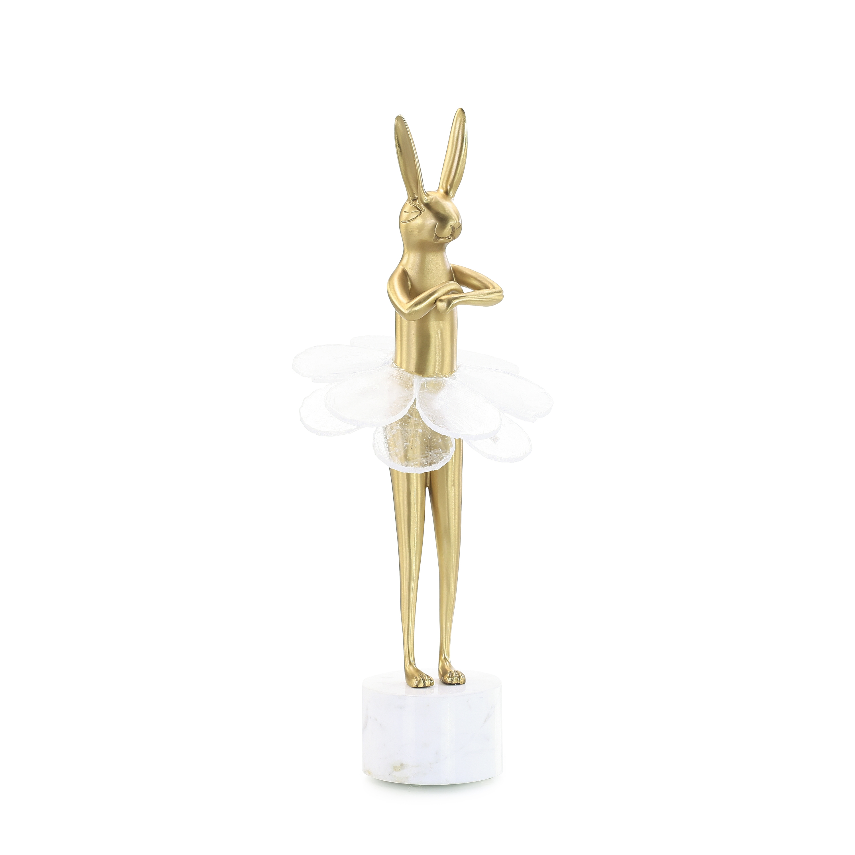 Ballerina Bunny Sculpture on Marble Base II