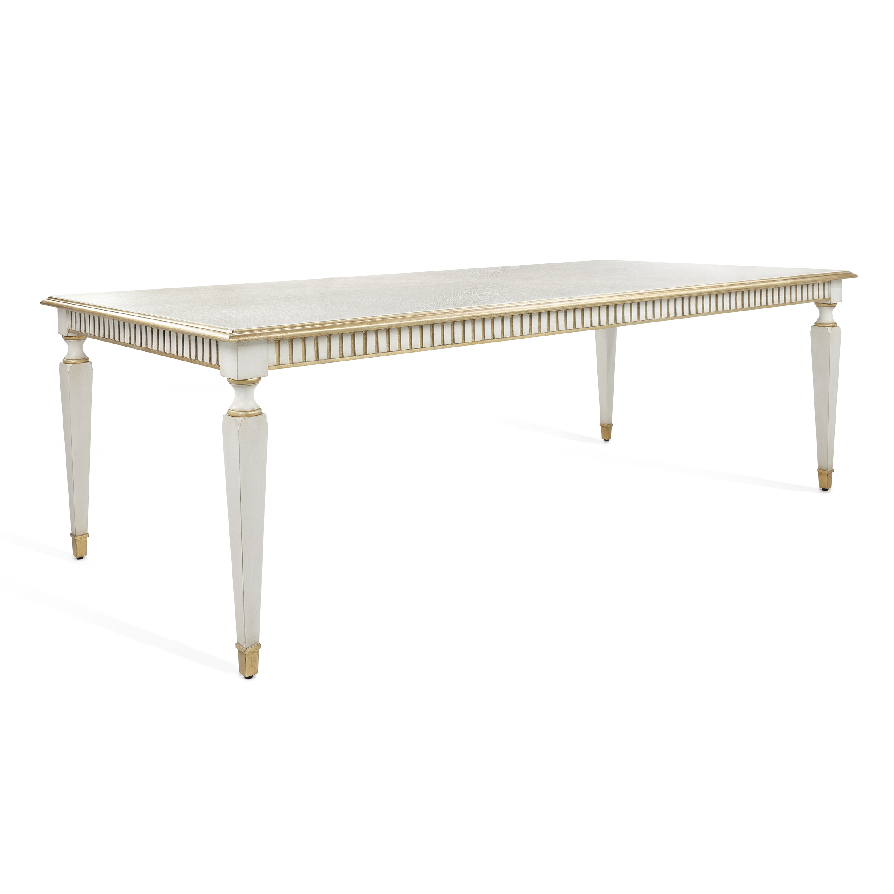 96" Rect. Wood Dining Table w/Steel Ferrules