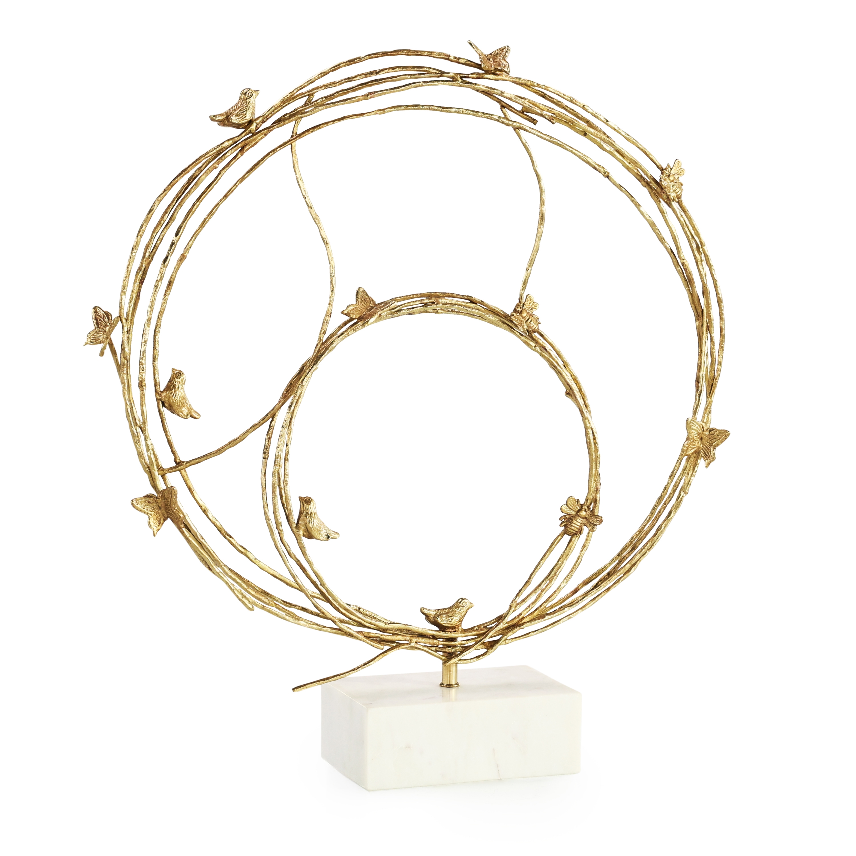Roost Sculpture, Large Brass
