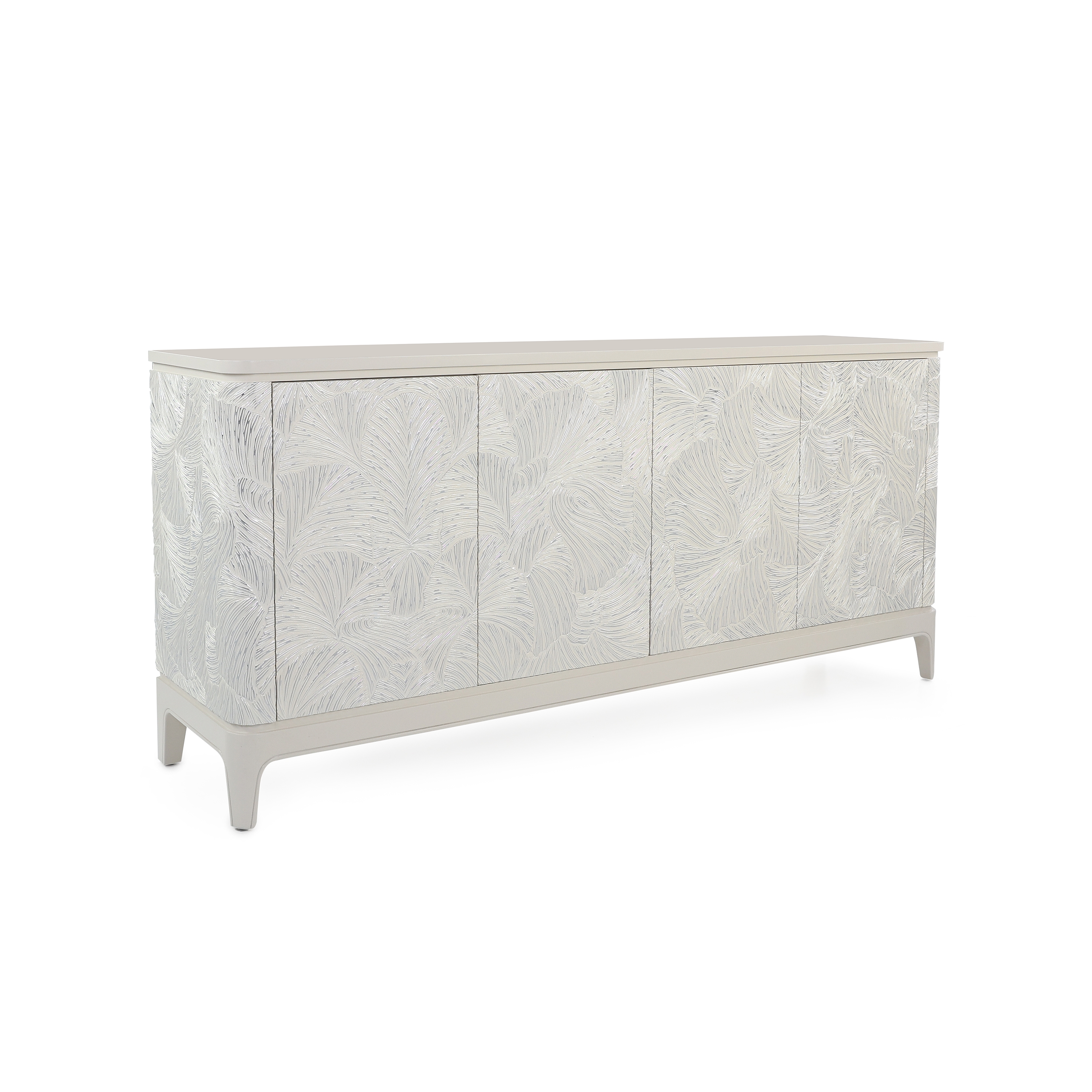 Modern Coastal Credenza w/Adj. Shelves