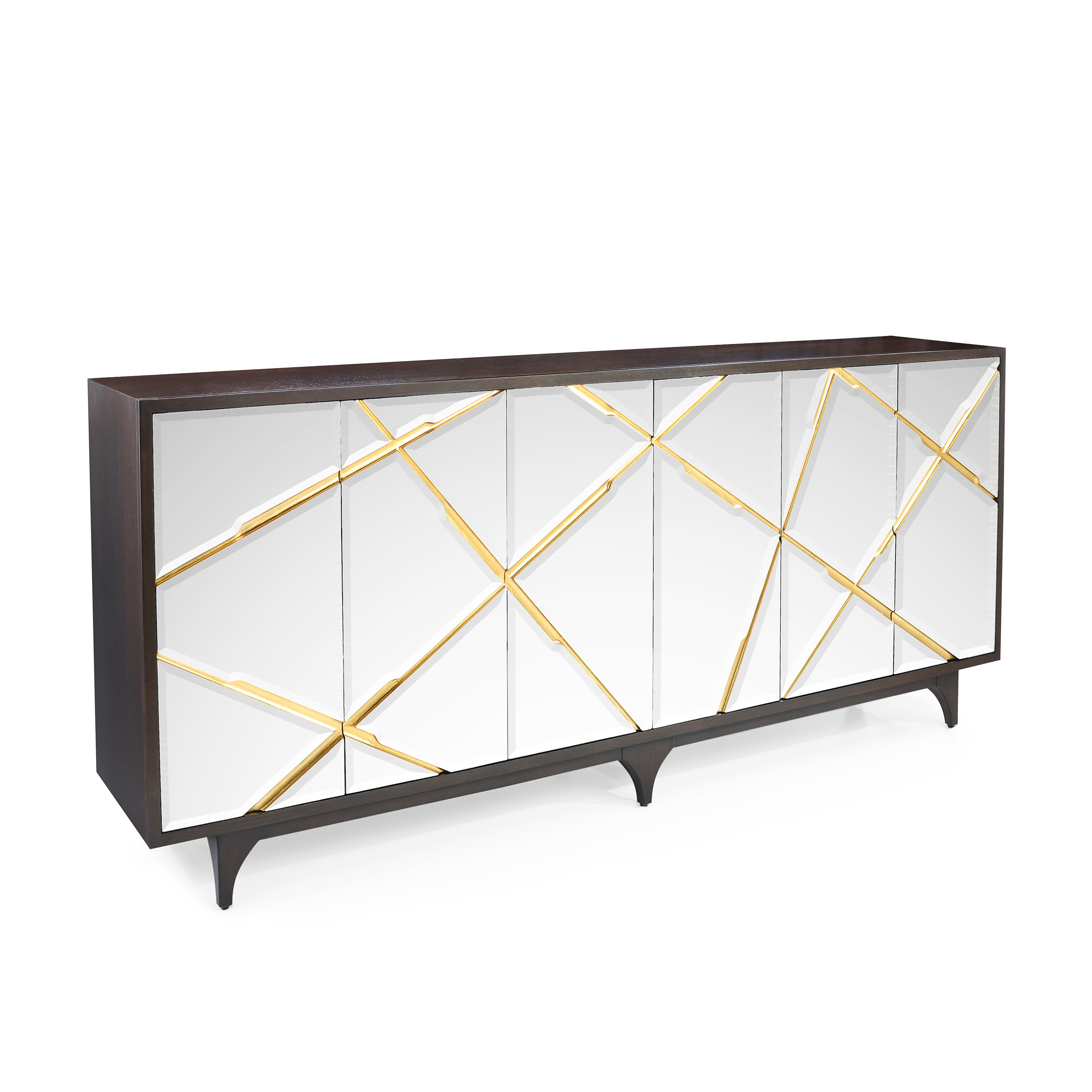 Ultramodern 6-Door Sideboard w/Adj. Shelves