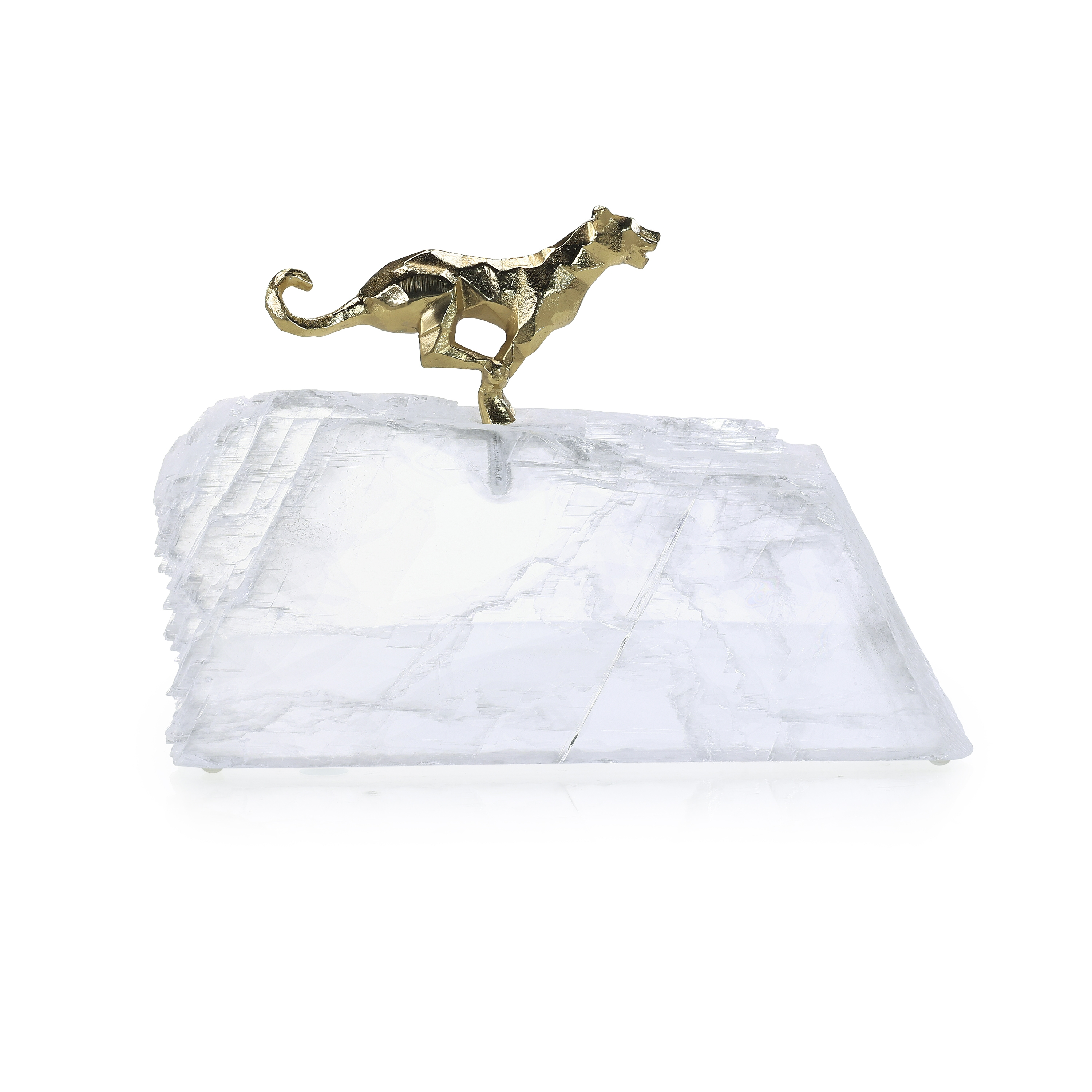 Sprint Brass Panther Sculpture