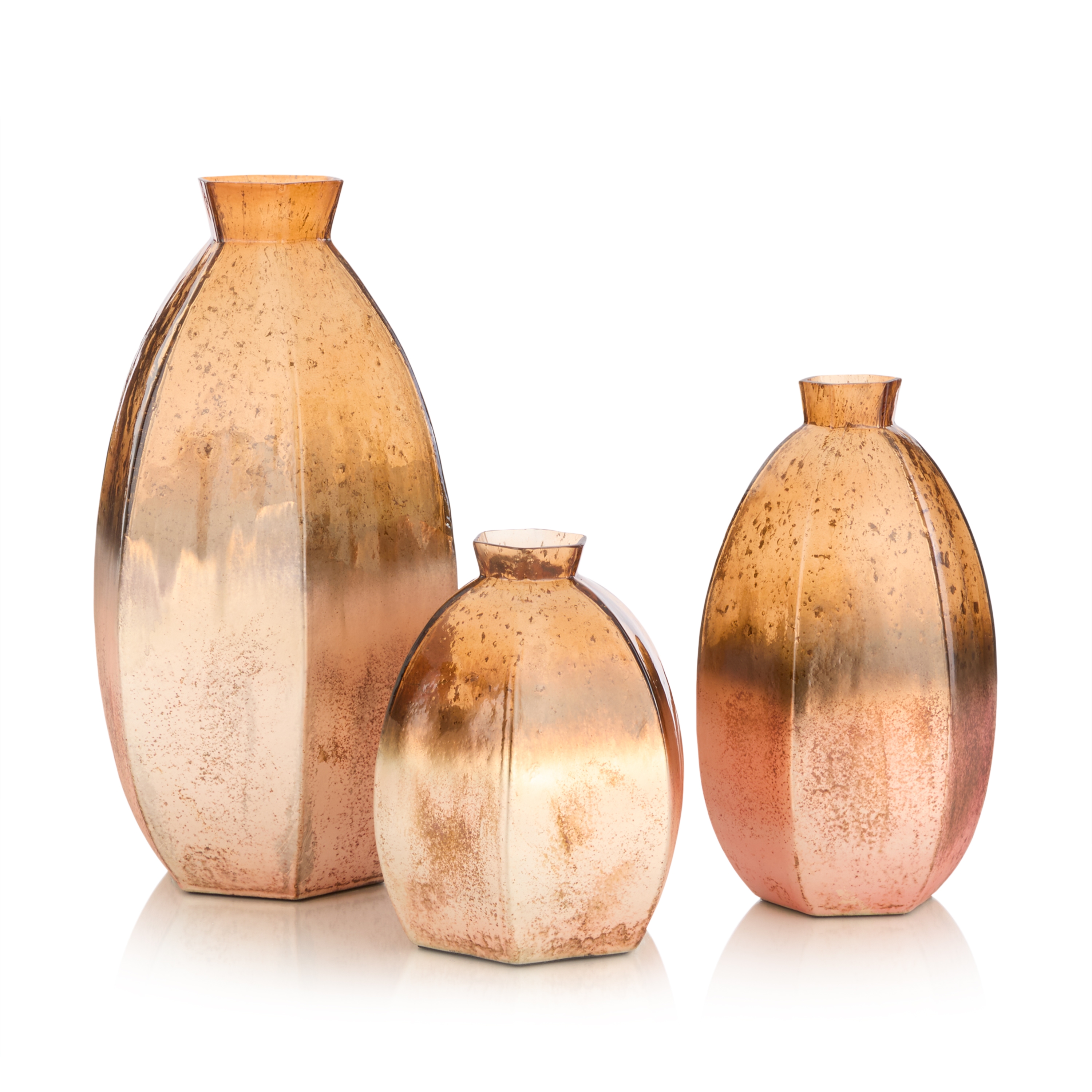 Cinnabar Vases, Set of 3