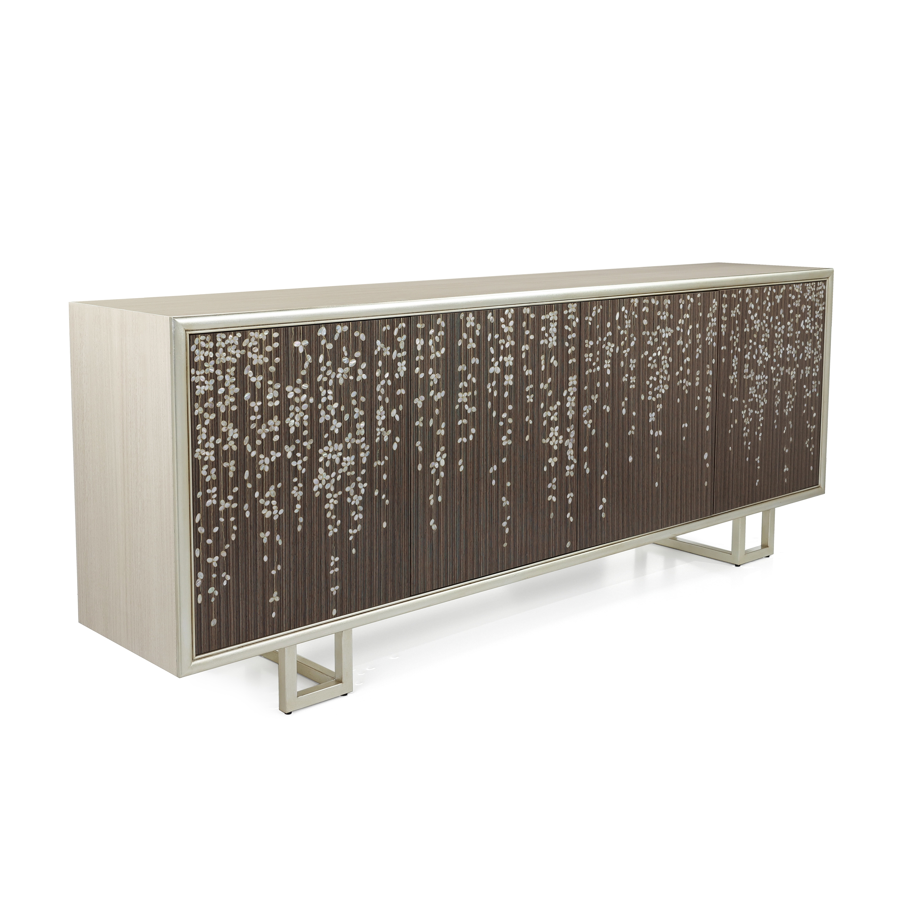 Modern Glam Credenza w/Pearl Petals