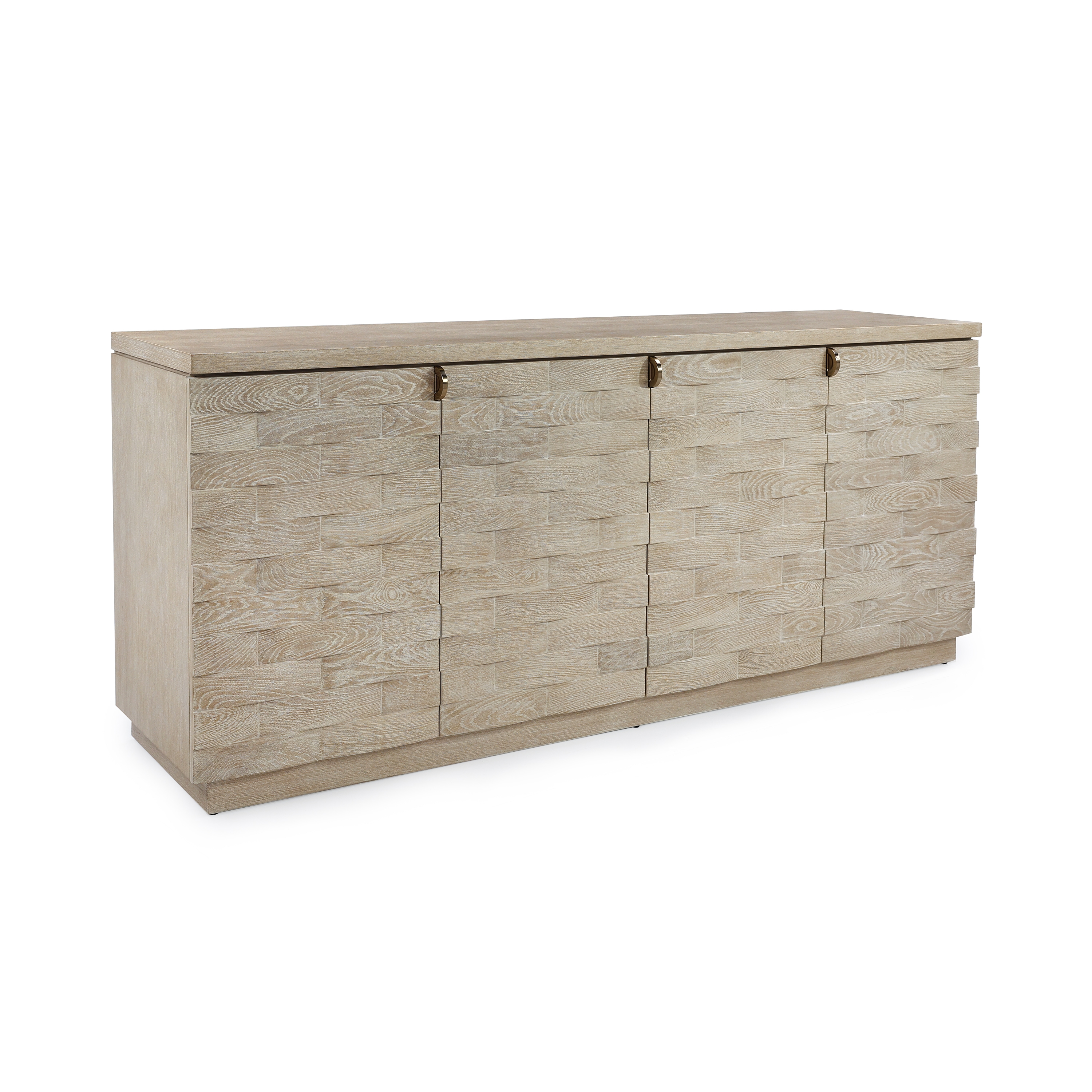 4-Door Limed Credenza w/Adjustable Shelves