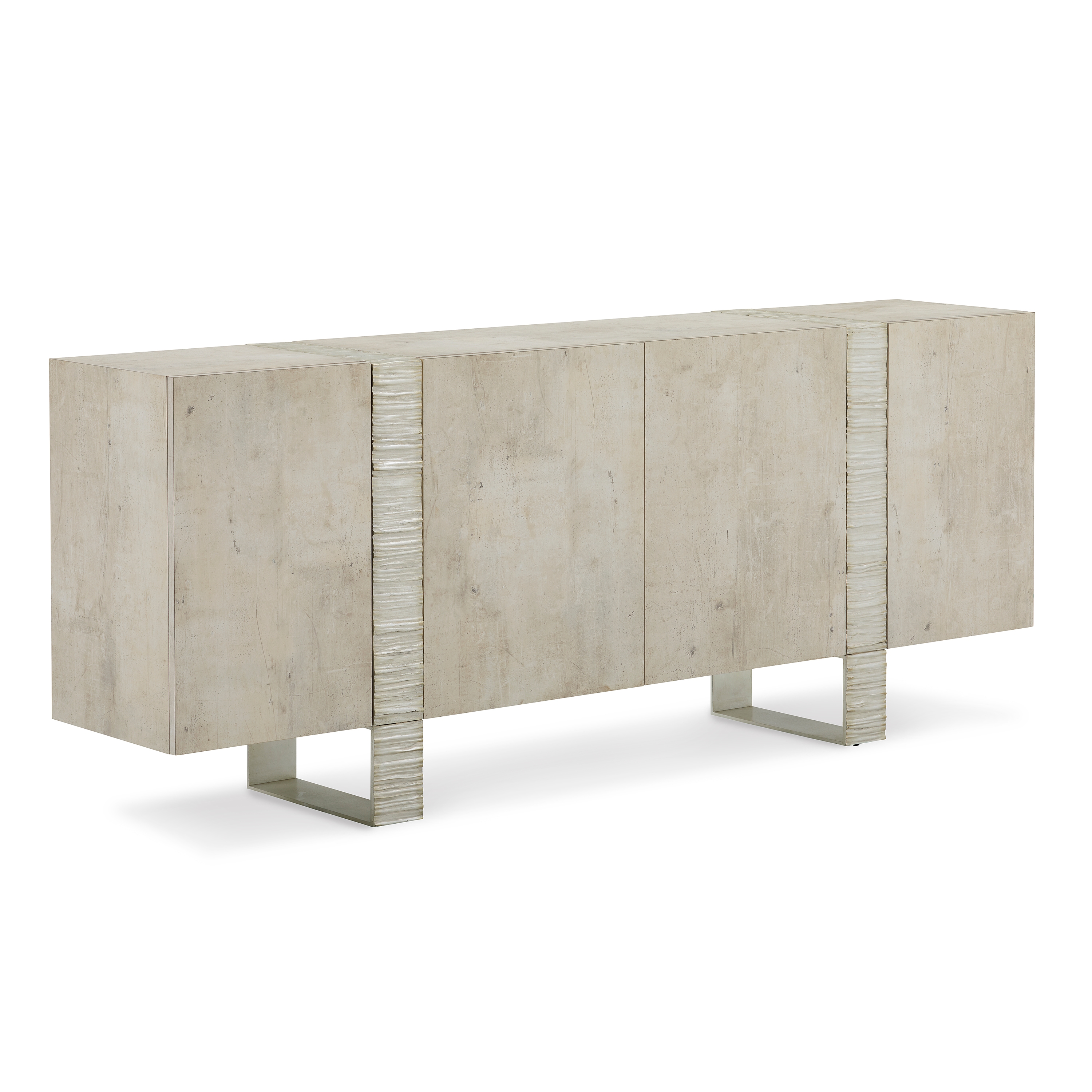 Modern 4-Door Sideboard w/Push-to-Open Doors