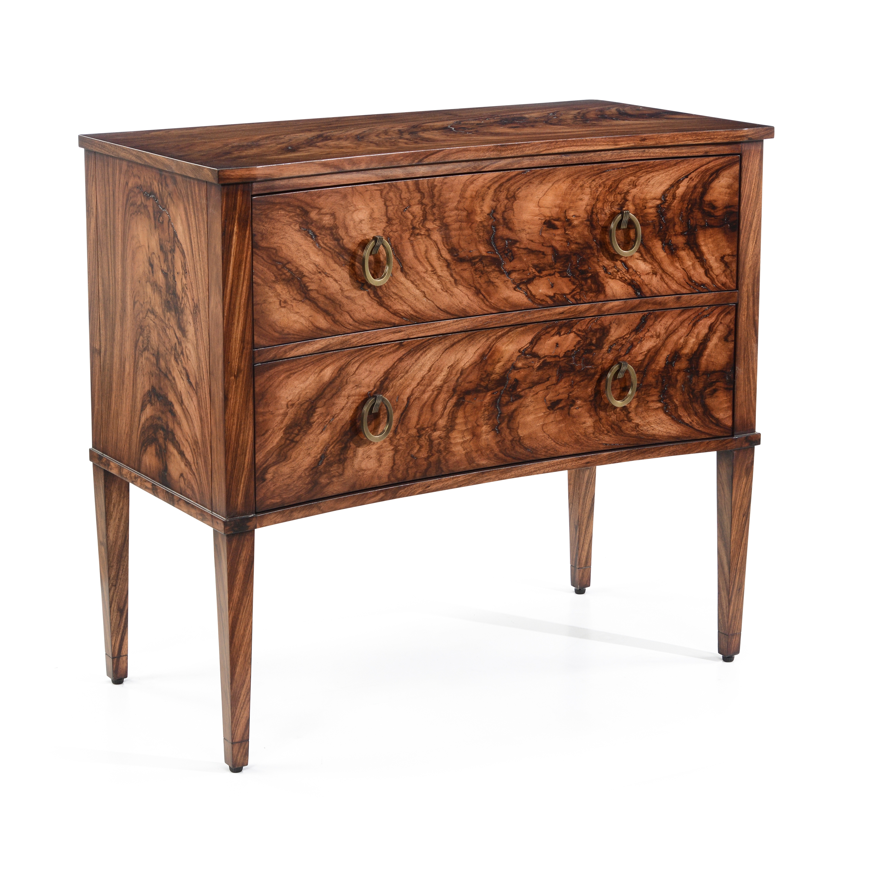 Rustic 2-Drawer Accent Chest w/Brass Pulls