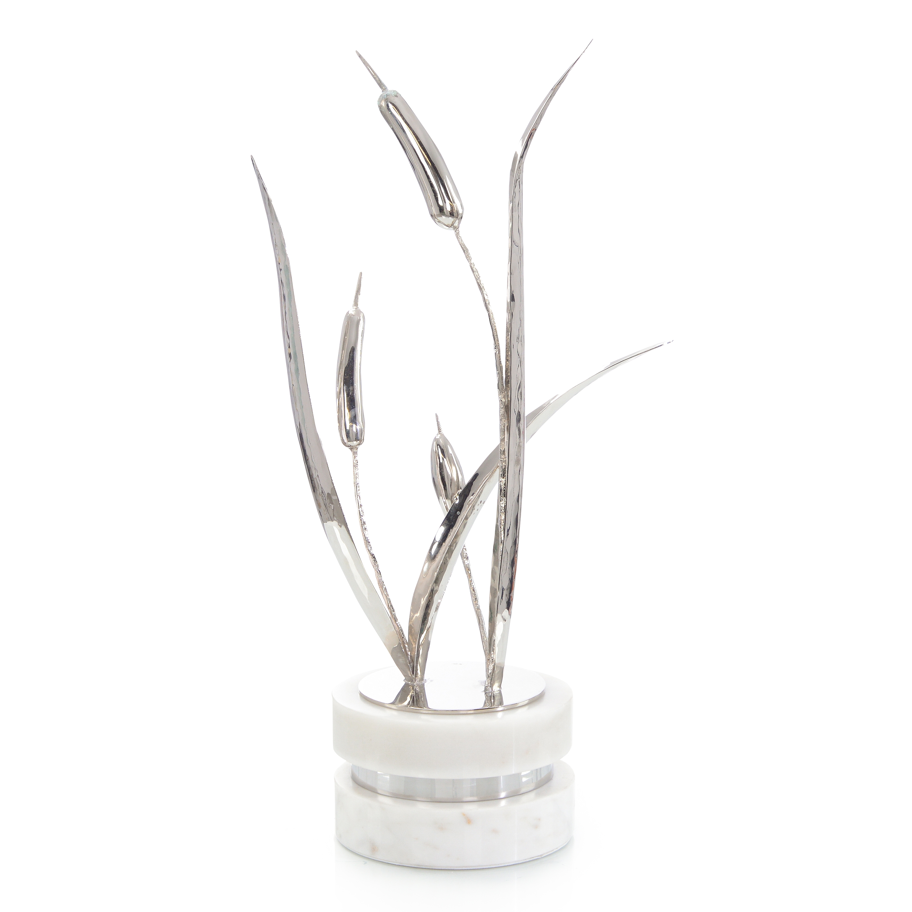 Cattails Sculpture on Marble, Large