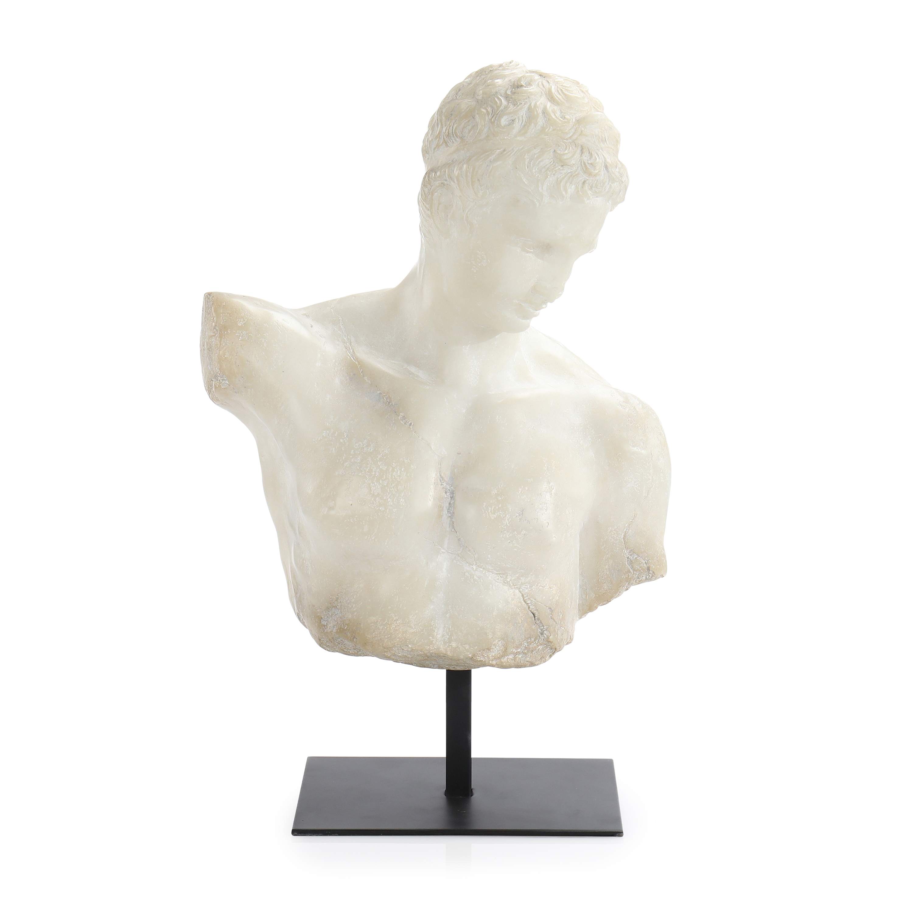 Greek Bust on Metal Base