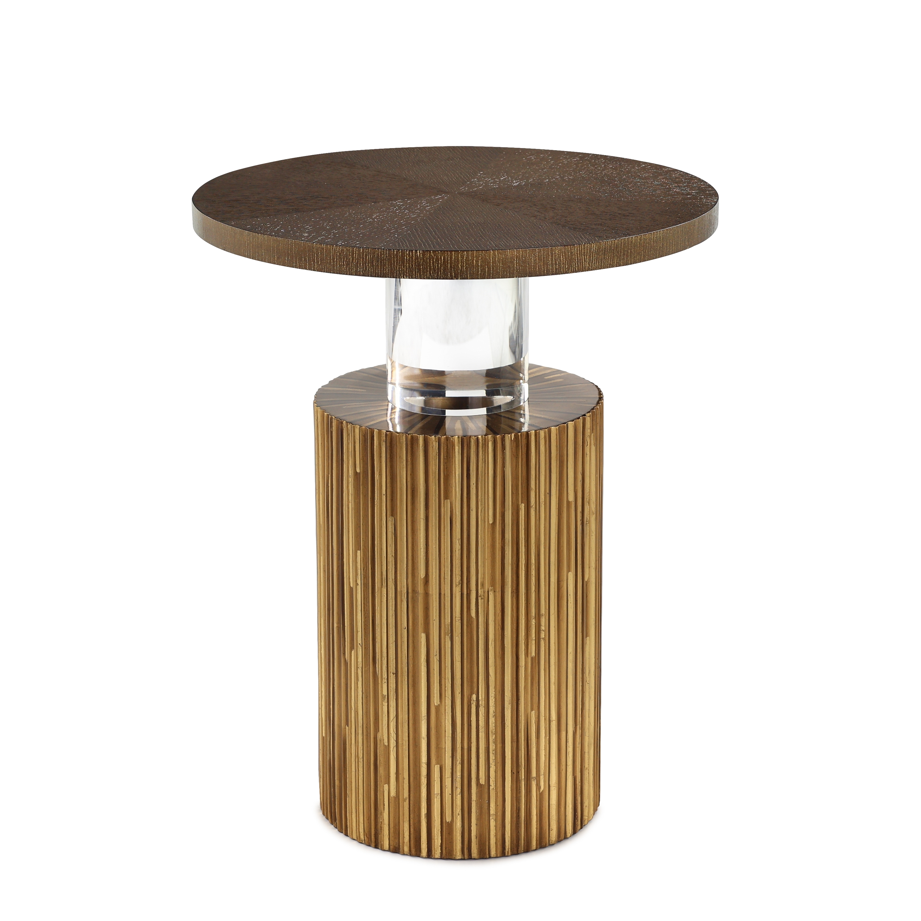 Modern Rustic Two-Tone Oak Side Table