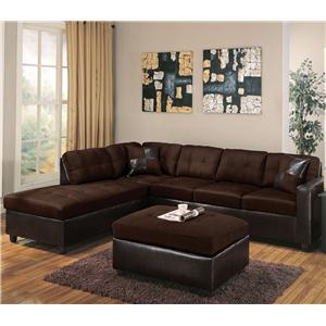Acme Furniture Milano Chocolate Contemporary Two Piece Sectional Acme Furniture Milano Chocolate Stationary Living Room Group