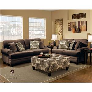 Albany 8642 Transitional Sectional Sofa With Chaise A1 Furniture Living Room