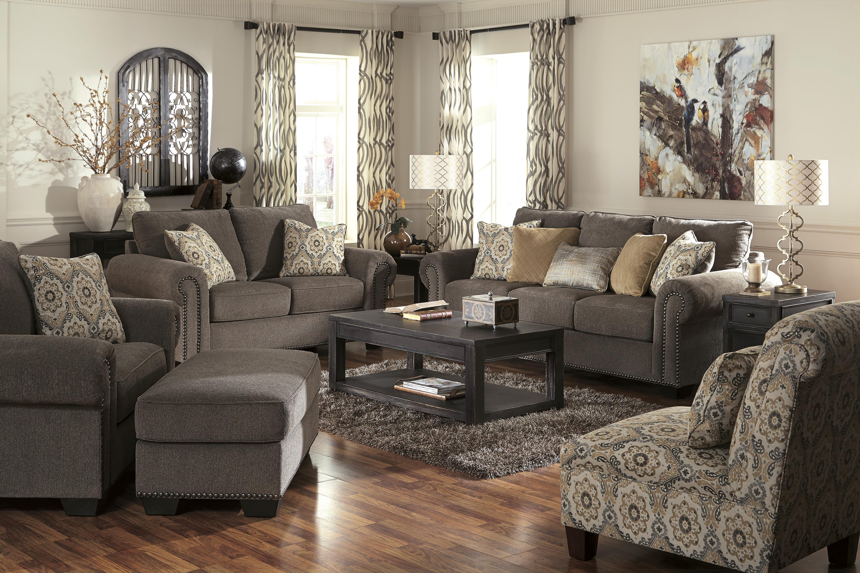 Benchcraft Emelen Transitional Sofa With Nailhead Trim Coil Benchcraft Emelen Transitional Sofa With Nailhead Trim Coil Seating Michael S Furniture Warehouse