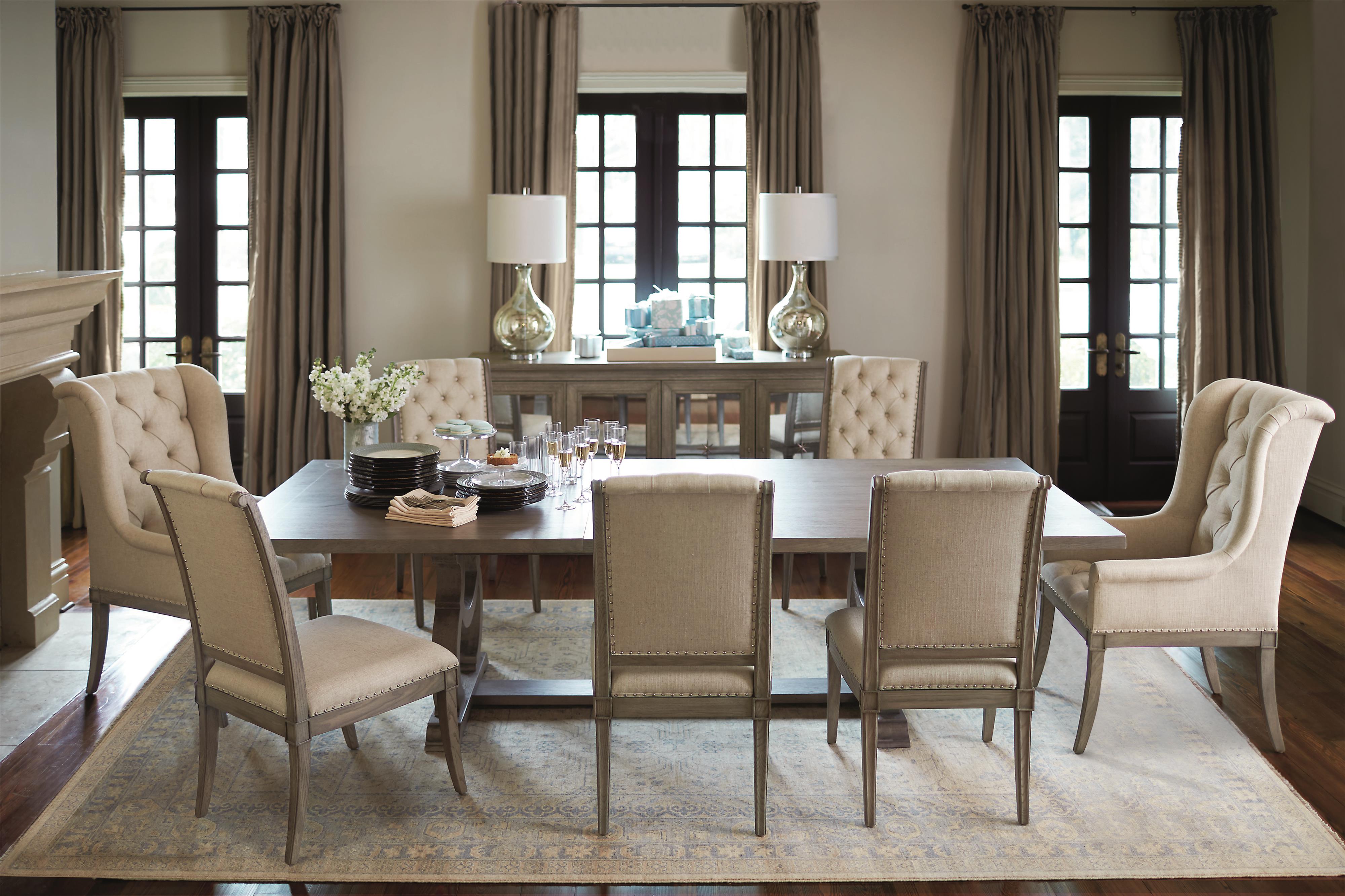 Bernhardt Marquesa Customizable Host Dining Chair with Rolled Arms ... Bernhardt Marquesa Customizable Host Dining Chair with Rolled Arms ...
