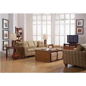 broyhill furniture maddie contemporary style chair and ottoman