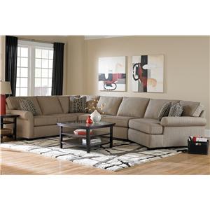 Broyhill Furniture Ethan Transitional Sectional Sofa With Right Broyhill Furniture Ethan Transitional Sectional Sofa With Right Facing Cuddler Chair