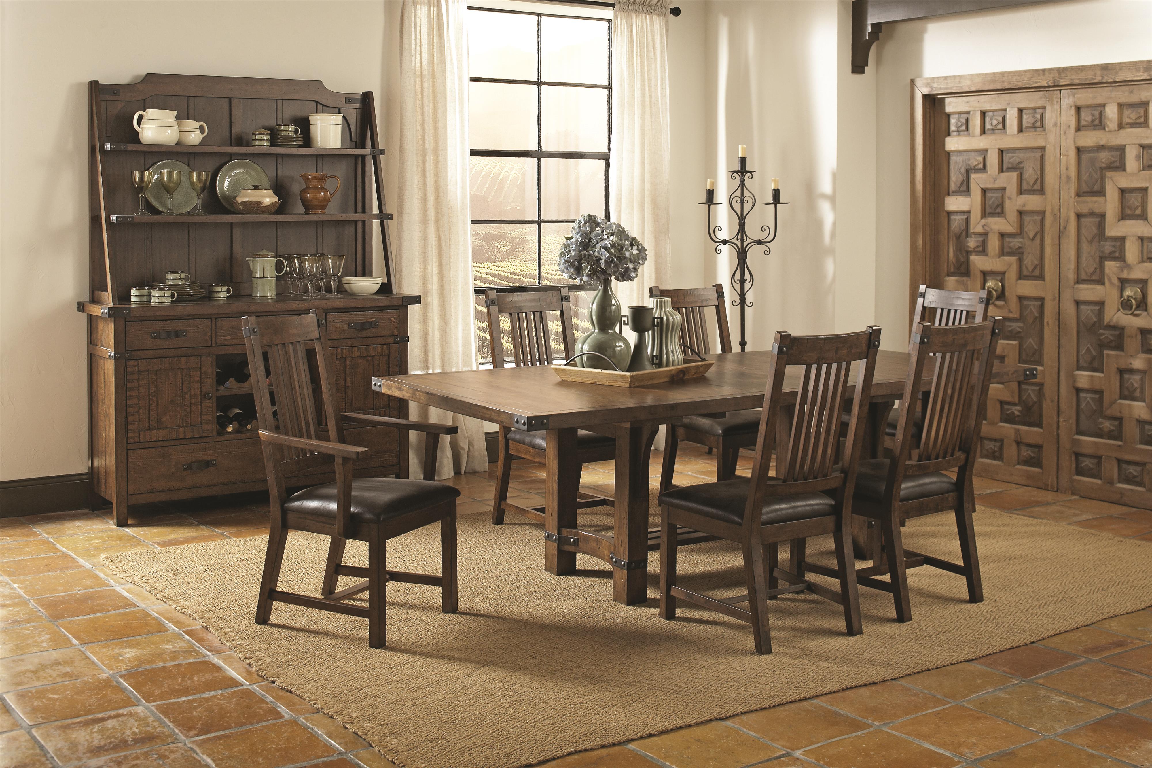 Coaster Padima Rustic Rough Sawn Dining Table With Extension Leaf And Dark Metal Bracket Hardware Coaster Padima Rustic Rough Sawn Dining Table With Extension Leaf And Dark Metal Bracket Hardware