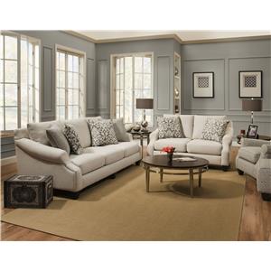 Corinthian Lavish Cream Lavish Cream Sofa & Loveseat