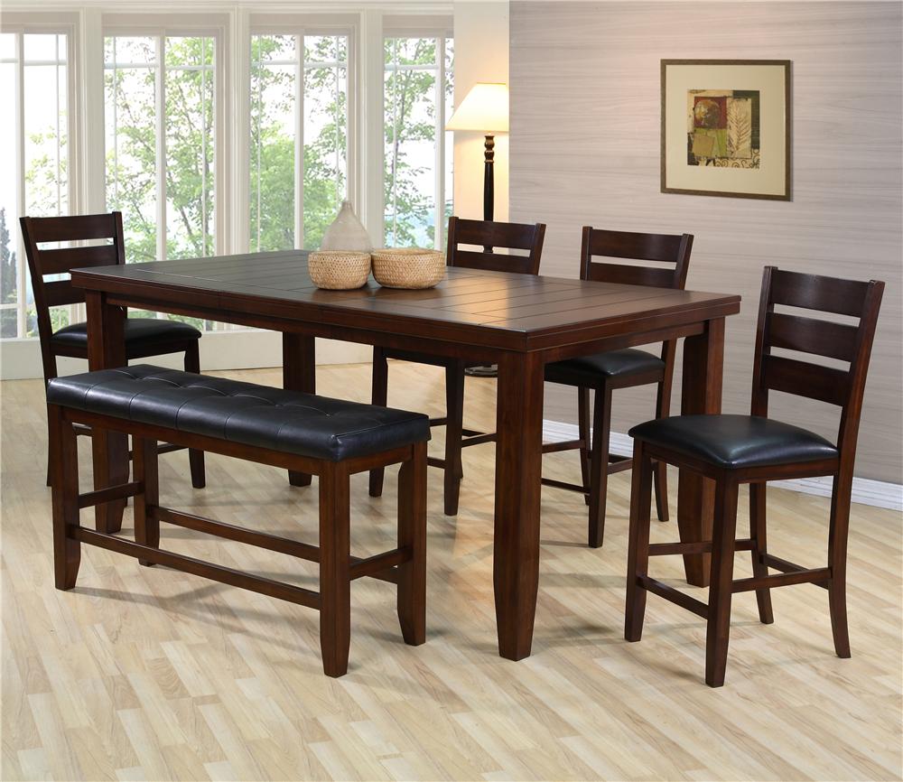 Bar Style Table Dwight Designs Crown Mark Bardstown Pub Table Set With Bench Furniture Fair