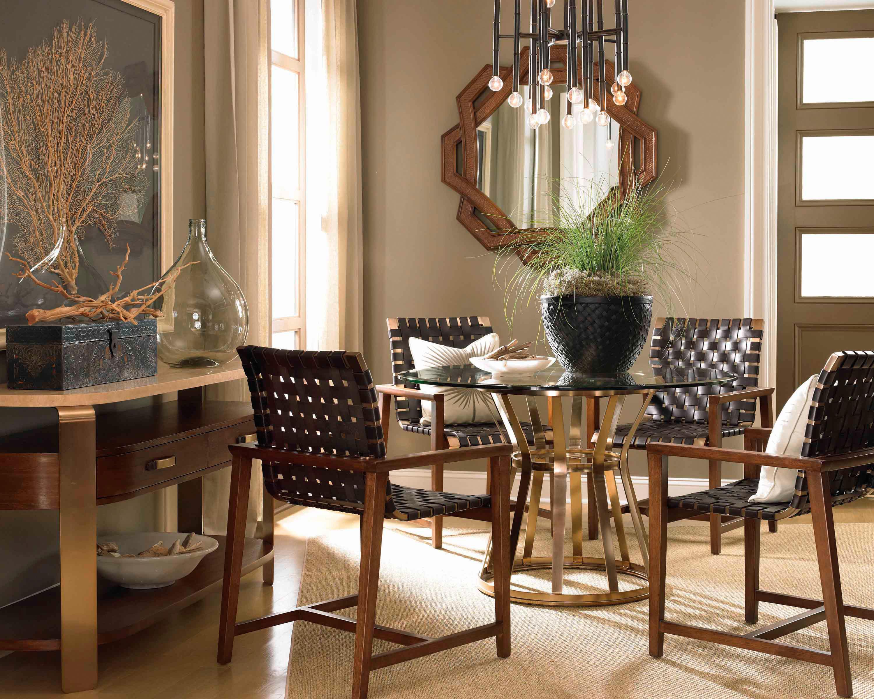 Drexel Renderings Voussoir Pedestal Dining Table w/ Glass Top ... Drexel Renderings Voussoir Pedestal Dining Table w/ Glass Top ...