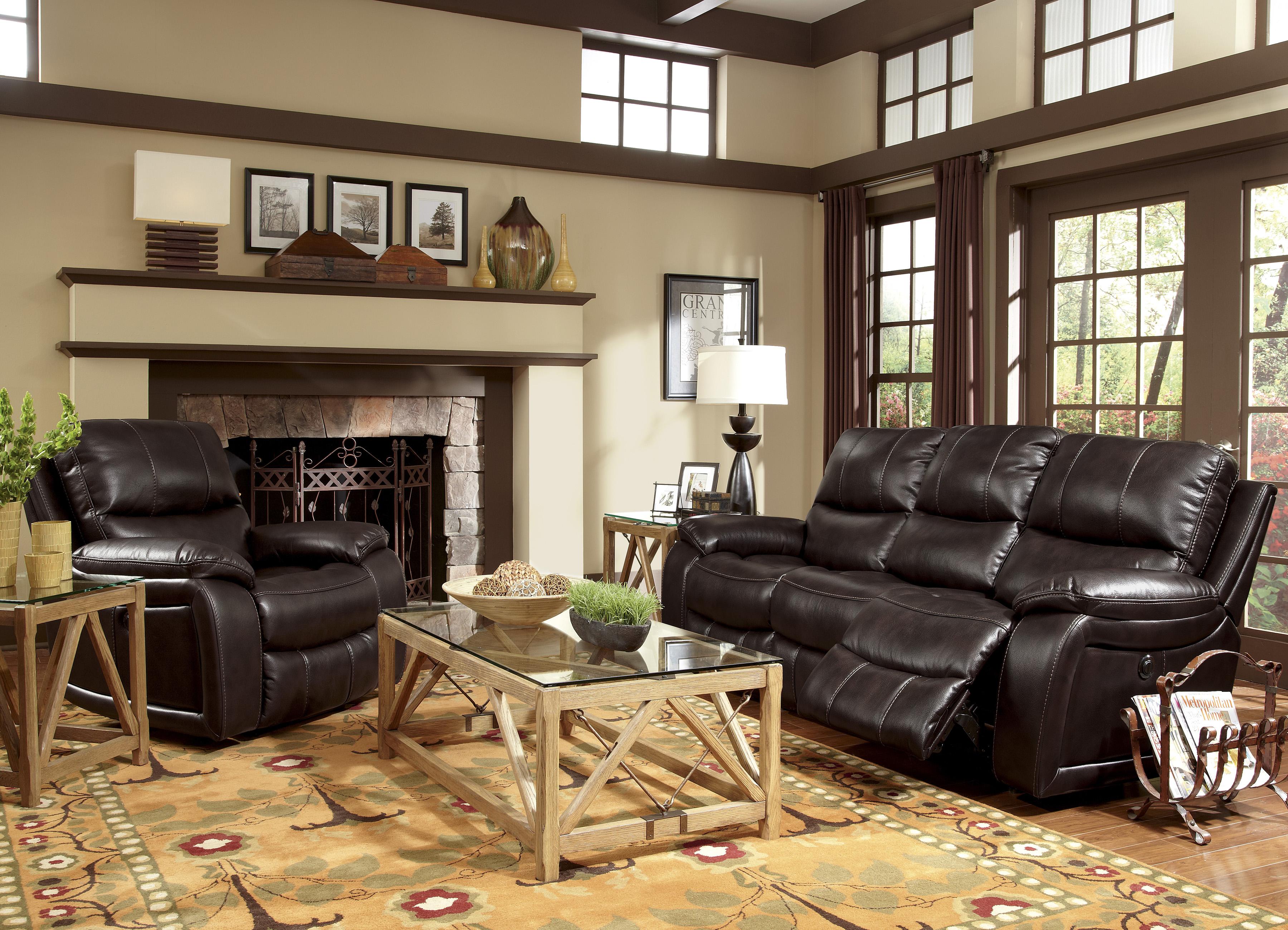 Flexsteel Monterey Double Power Reclining Love Seat with Pillow