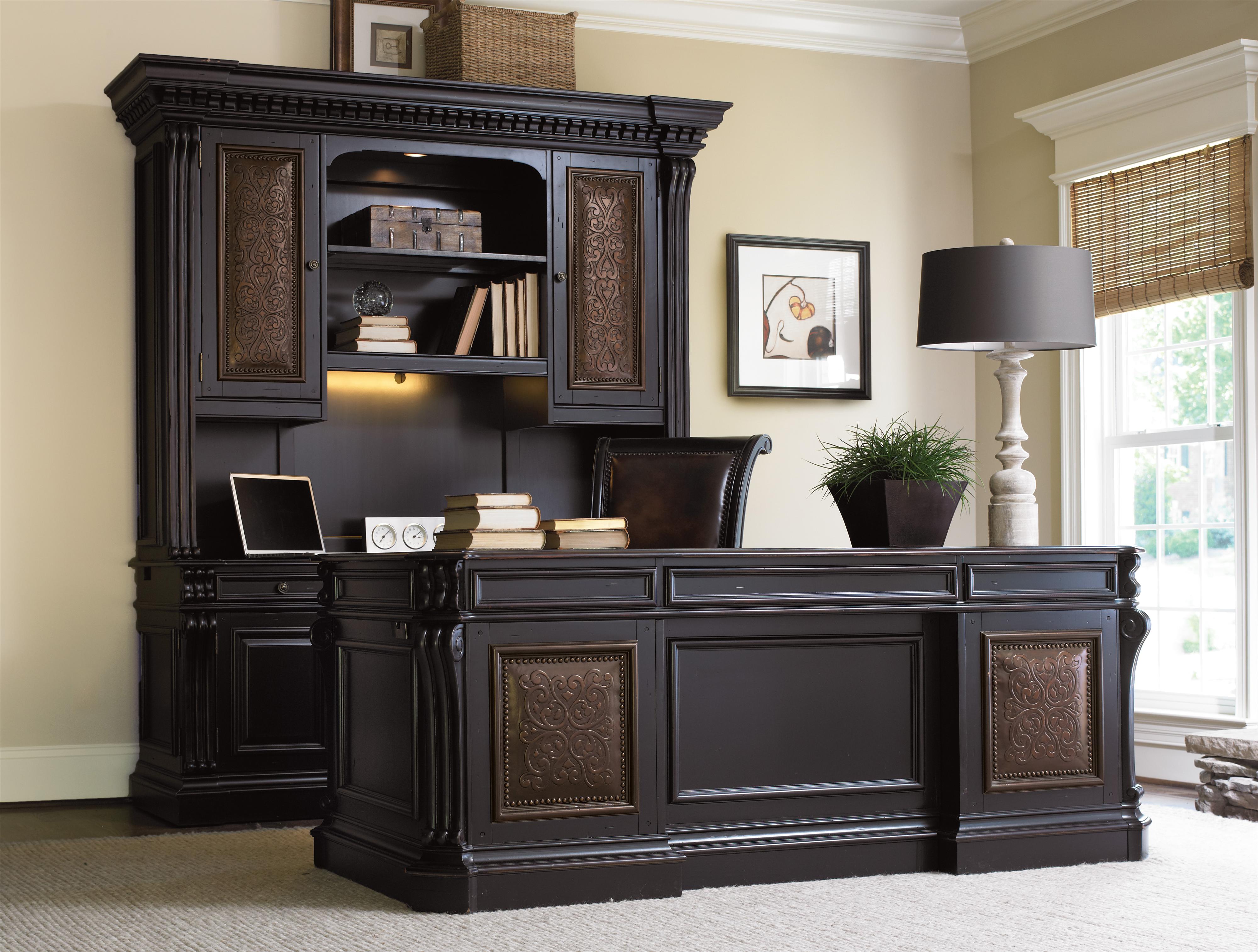 hooker furniture telluride computer credenza & hutch office unit hooker furniture telluride computer credenza & hutch office unit