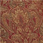 Burgundy Tapestry Features Finite Details for a Luxurious Pattern in a Traditional Style