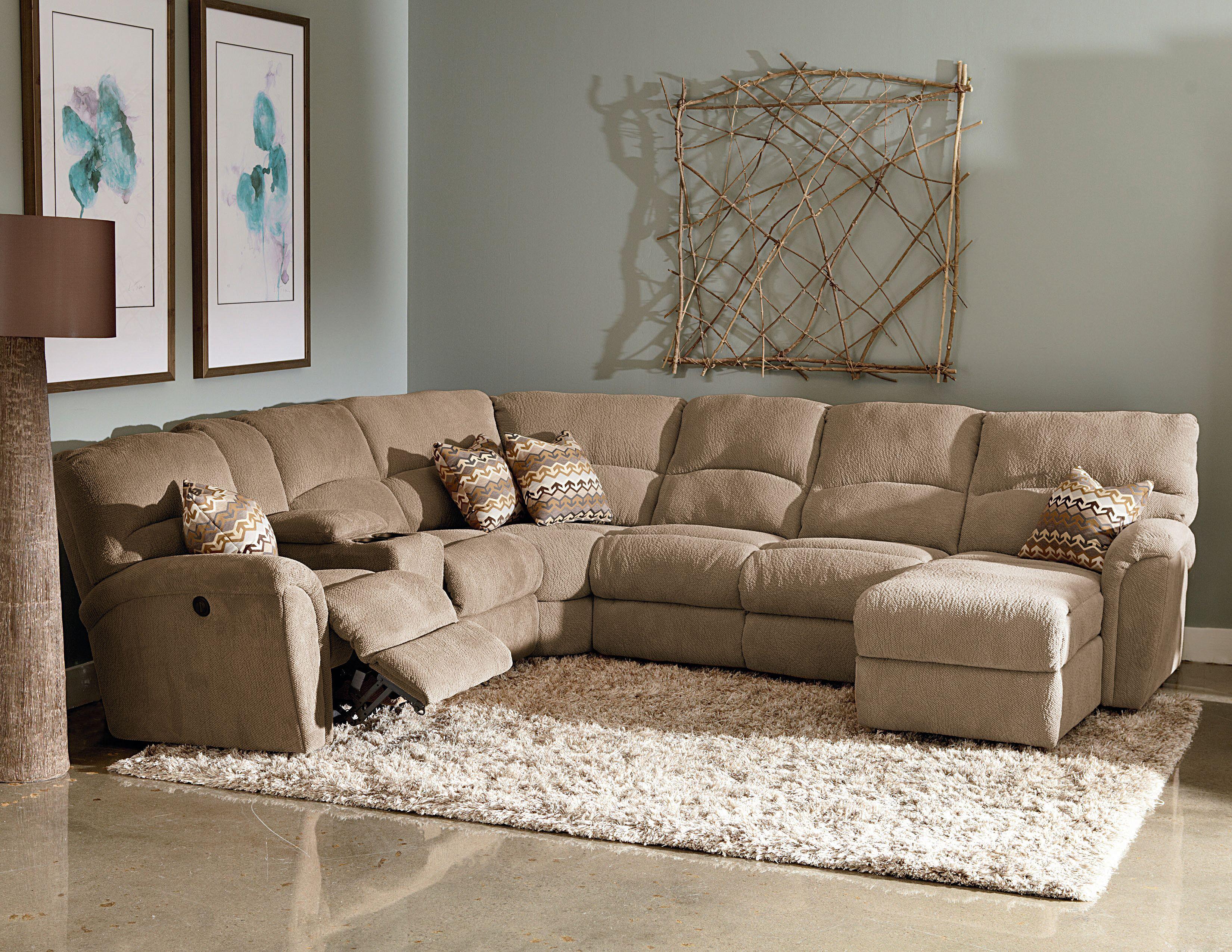 Lane Grand Torino Casual Four Piece Sectional Sofa W Full Lane Grand Torino Casual Four Piece Sectional Sofa W Full Sleeper And Drink Console Westrich Furniture Liances Reclining Sofas