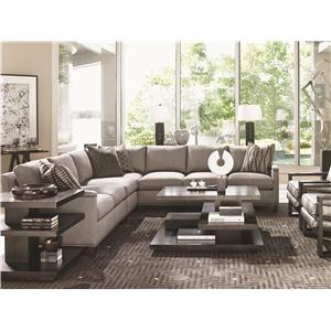 Lexington Carrera Strada Four Piece Sectional Sofa With Nailhead Lexington Carrera Stationary Living Room Group
