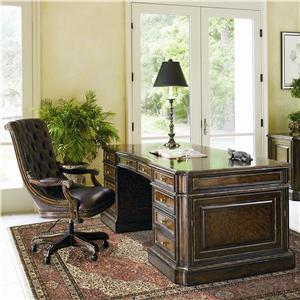 Marge Carson Les Marches Double Pedestal Executive Desk Marge Carson Les Marches Double Pedestal Executive Desk